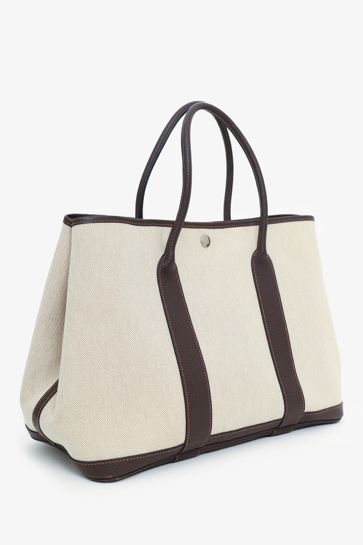 Hermes 2011 Beige Canvas/Leather Garden Party 36 Tote