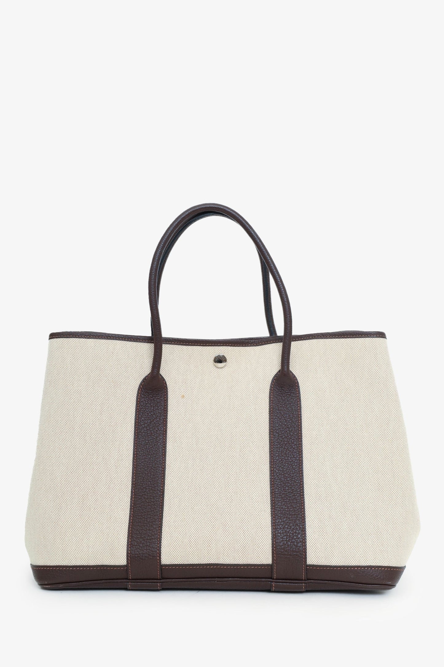 Hermes 2011 Beige Canvas/Leather Garden Party 36 Tote