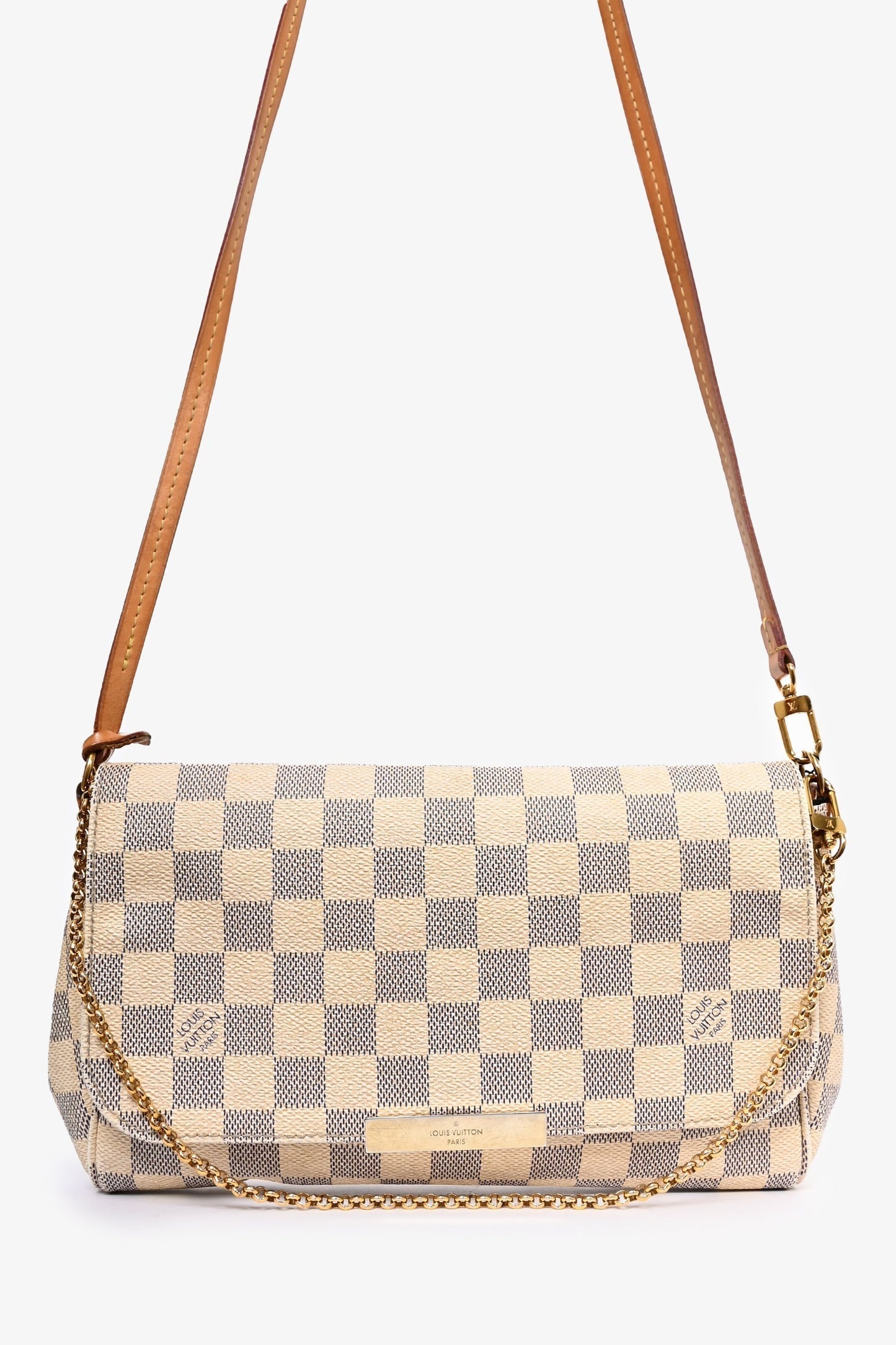 Louis Vuitton 2016 Damier Azur Favourite MM Bag with Strap (As Is)