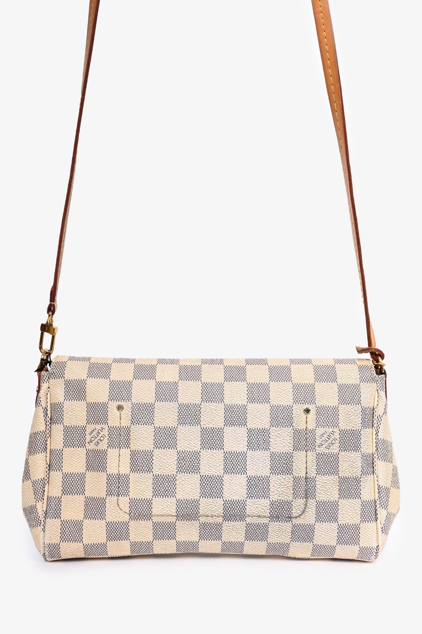 Louis Vuitton 2016 Damier Azur Favourite MM Bag with Strap (As Is)