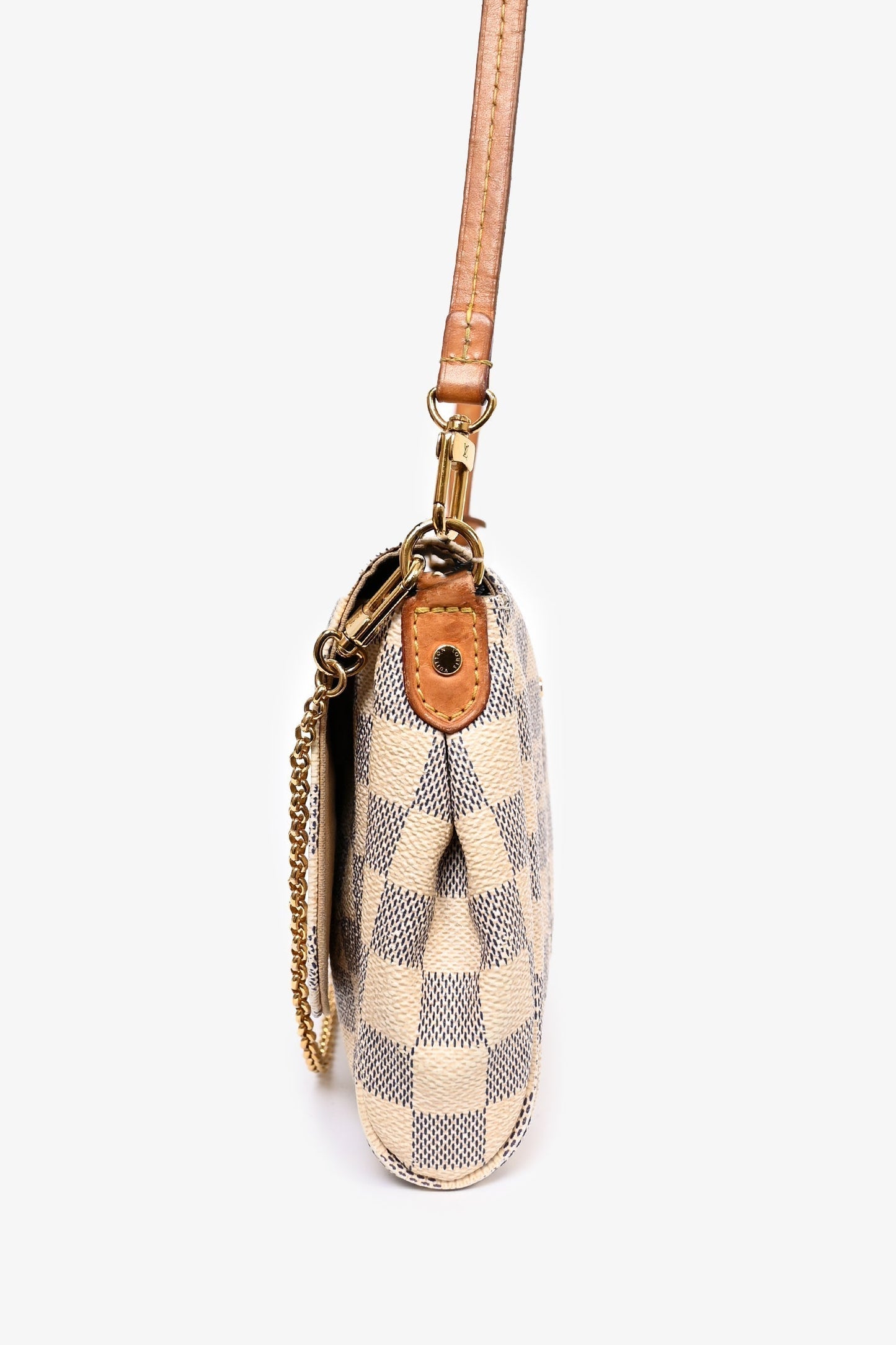 Louis Vuitton 2016 Damier Azur Favourite MM Bag with Strap (As Is)