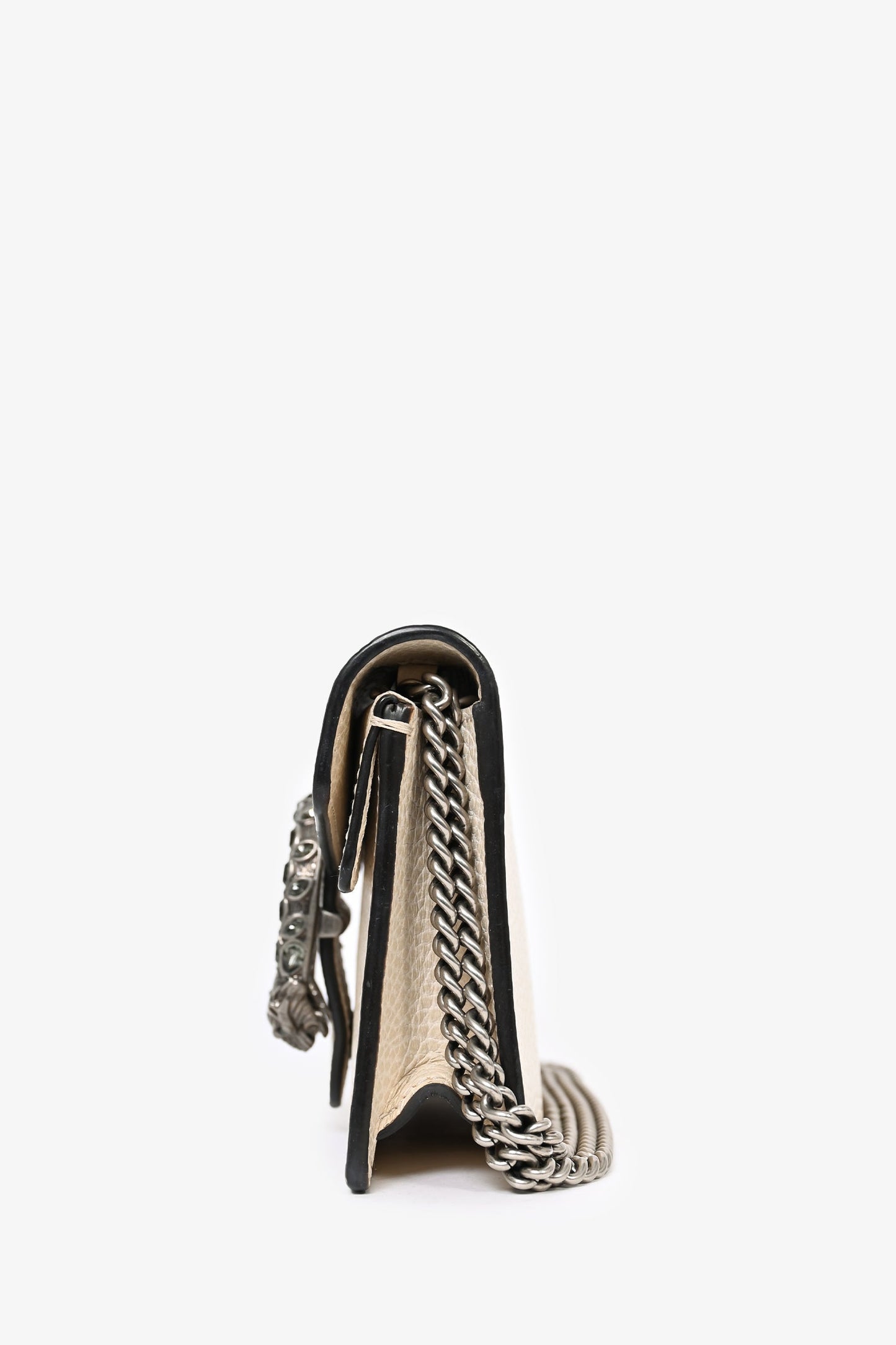 Gucci Cream Leather Super Mini Dionysus Crossbody
