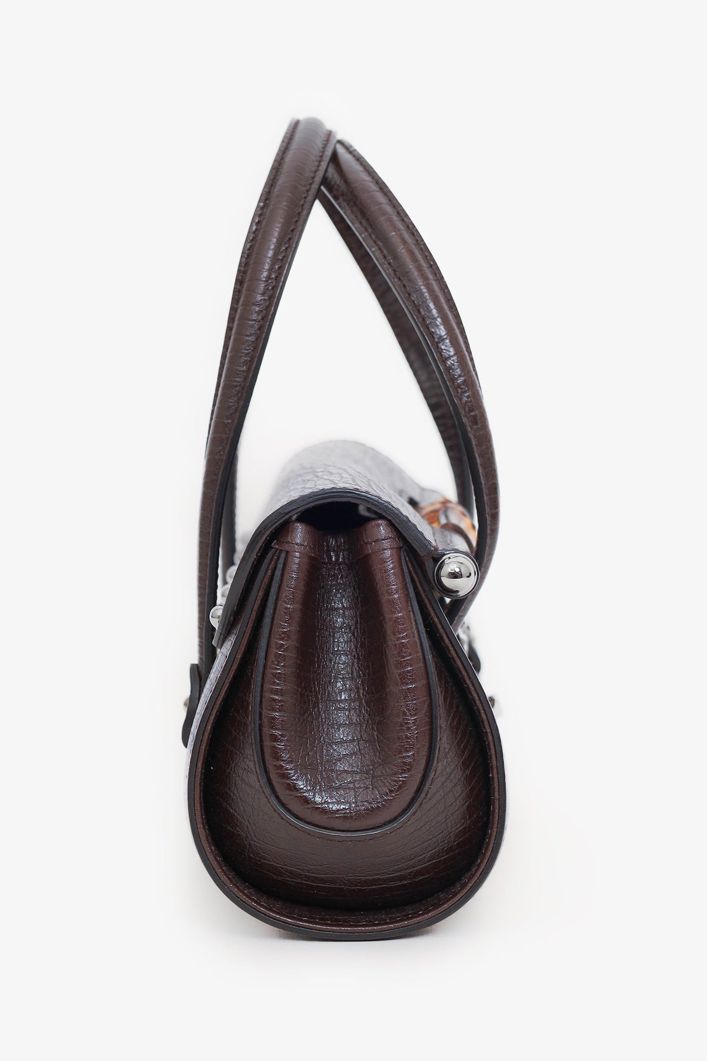 Gucci Brown GG Canvas Small Bamboo Bullet Bag