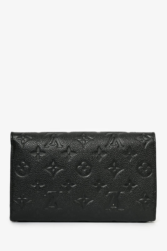Louis Vuitton 2019 Black Empreinte Leather 'Vavin' Wallet on Chain Bag