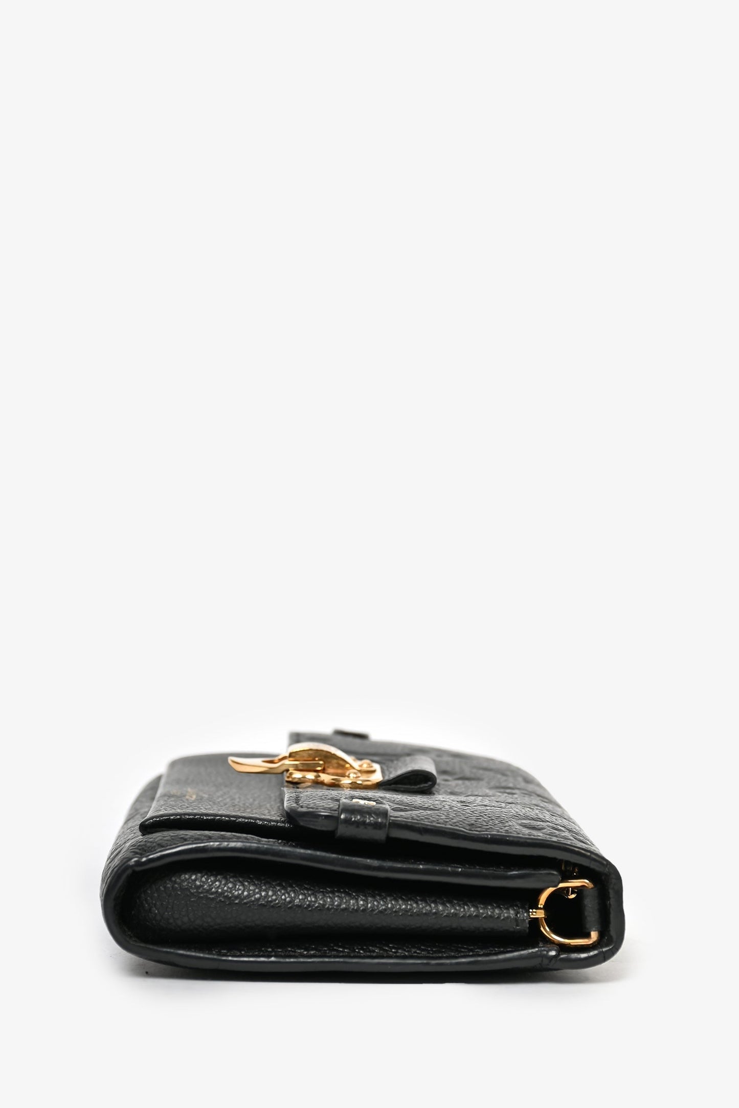 Louis Vuitton 2019 Black Empreinte Leather 'Vavin' Wallet on Chain Bag