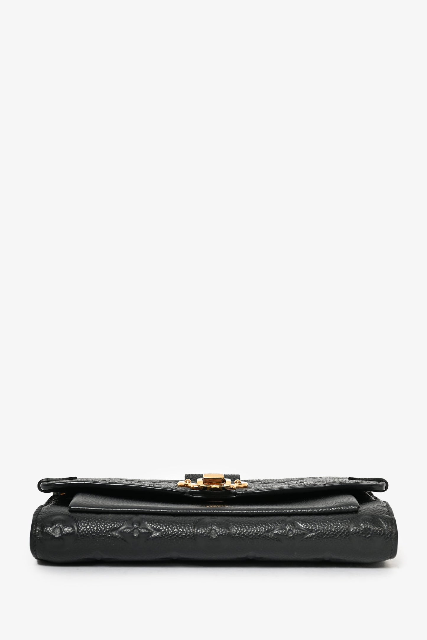 Louis Vuitton 2019 Black Empreinte Leather 'Vavin' Wallet on Chain Bag