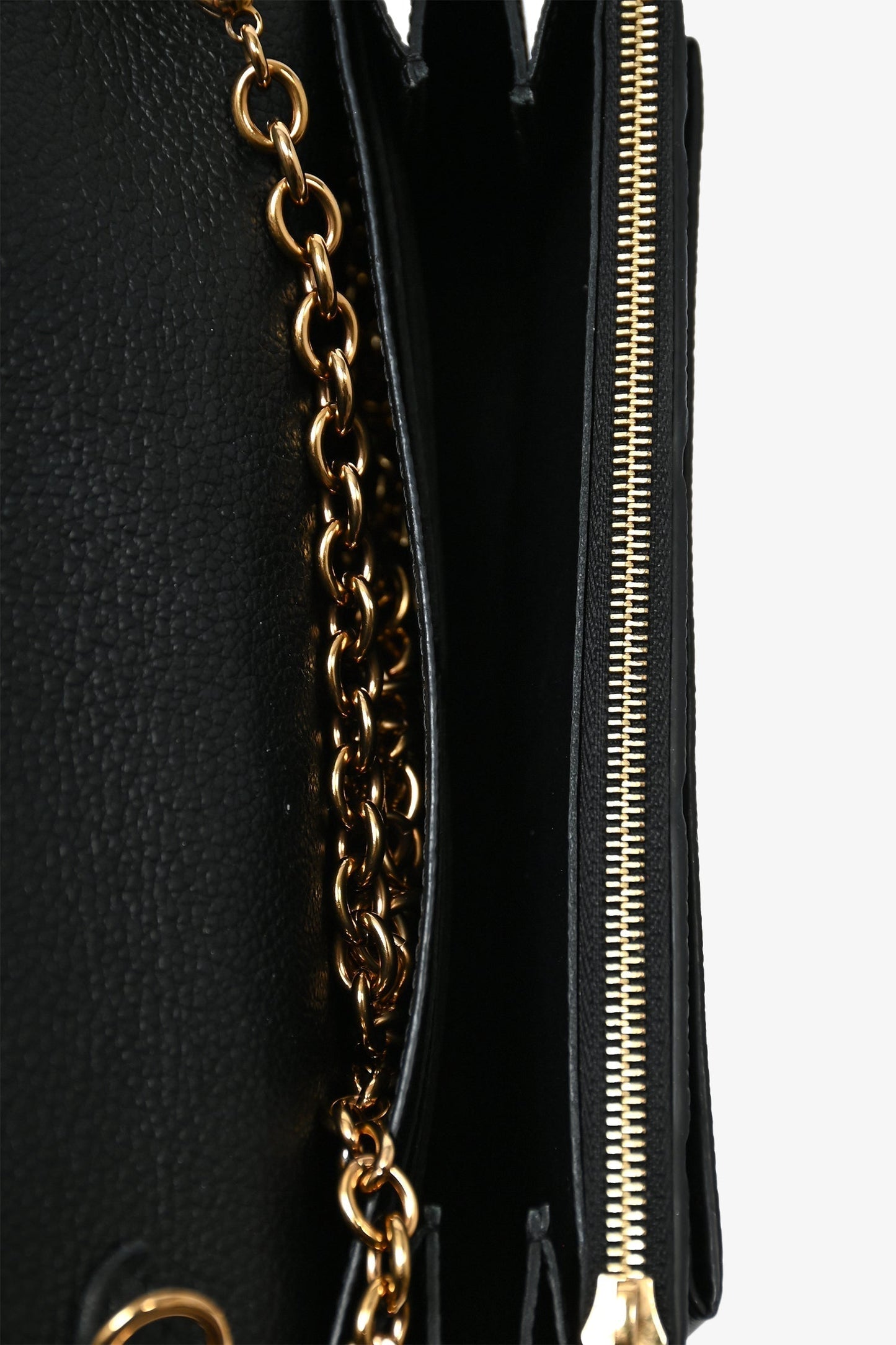 Louis Vuitton 2019 Black Empreinte Leather 'Vavin' Wallet on Chain Bag