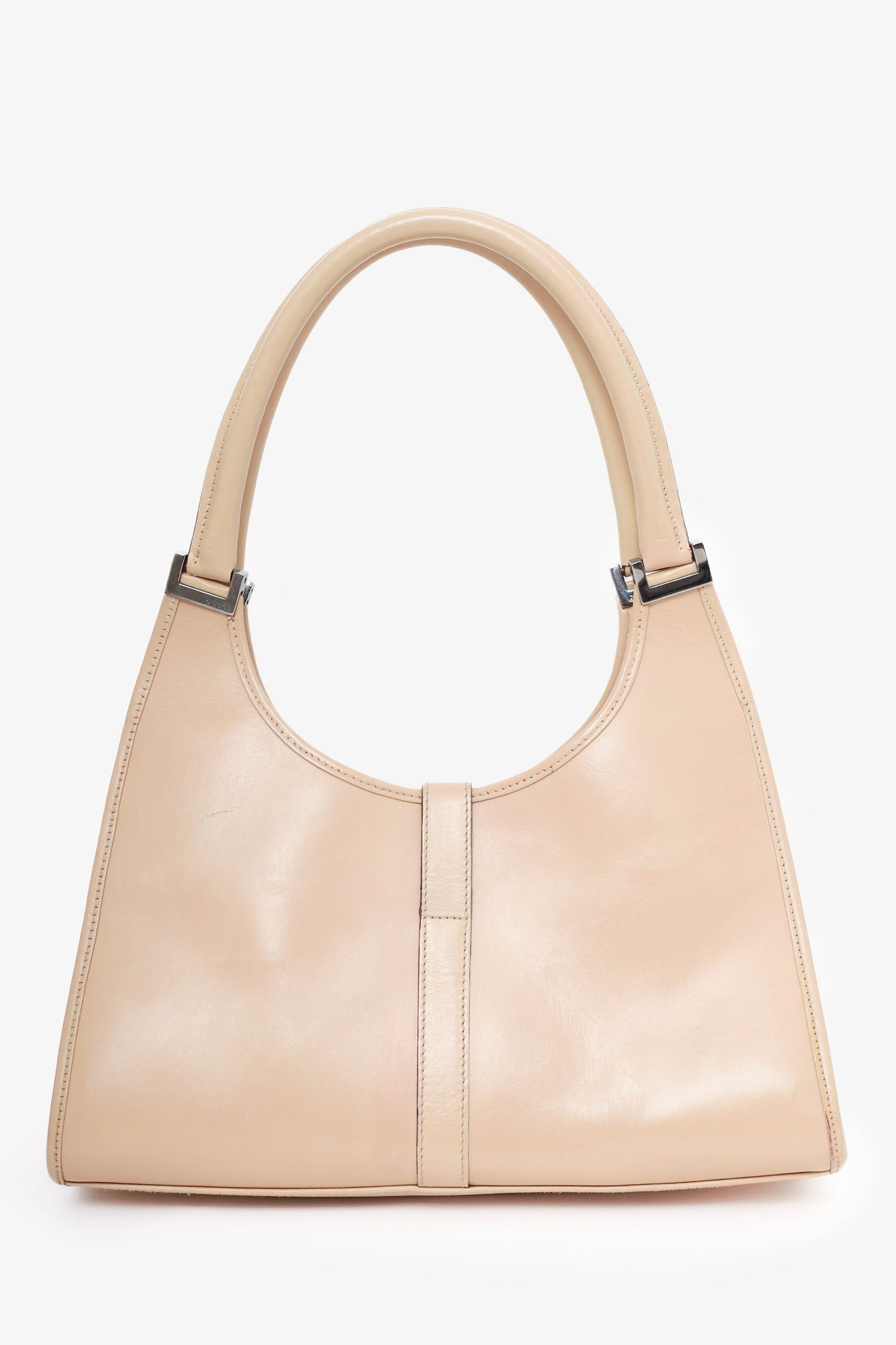 Gucci Vintage Beige Leather Jackie Bardot Bag