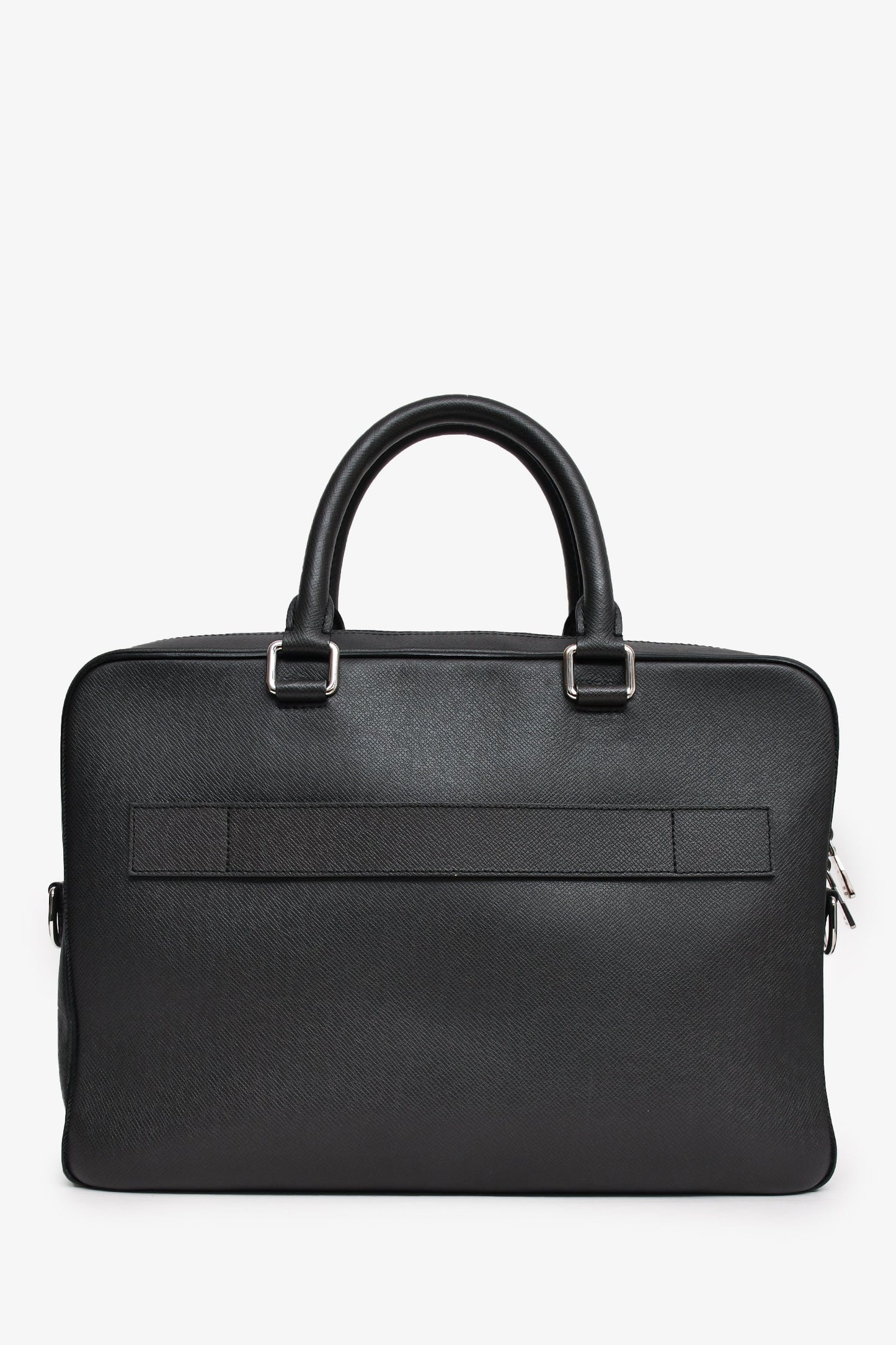 Louis Vuitton 2014 Black Leather Briefcase with Strap