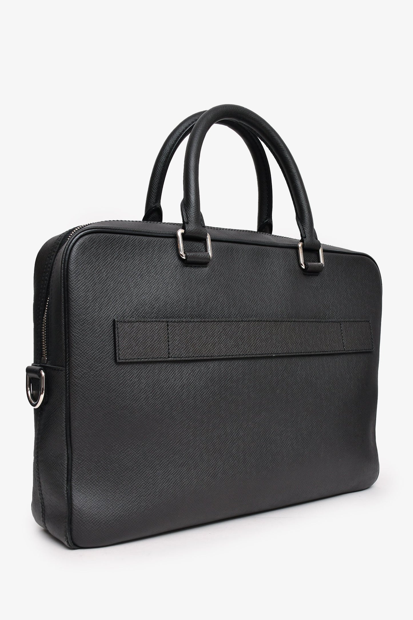 Louis Vuitton 2014 Black Leather Briefcase with Strap
