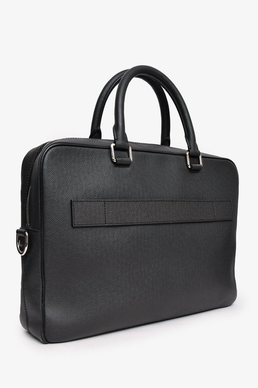 Louis Vuitton 2014 Black Leather Briefcase with Strap