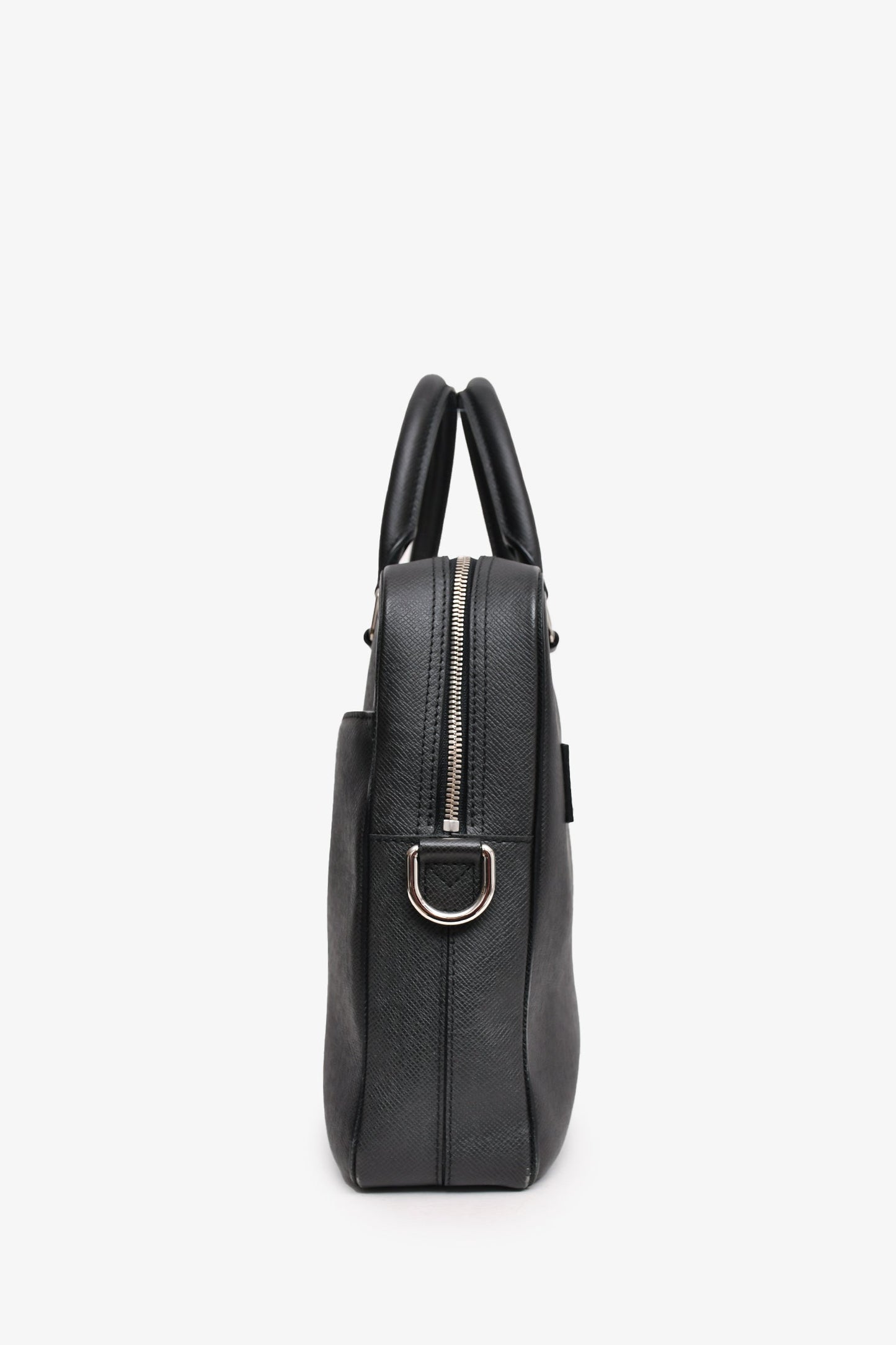 Louis Vuitton 2014 Black Leather Briefcase with Strap