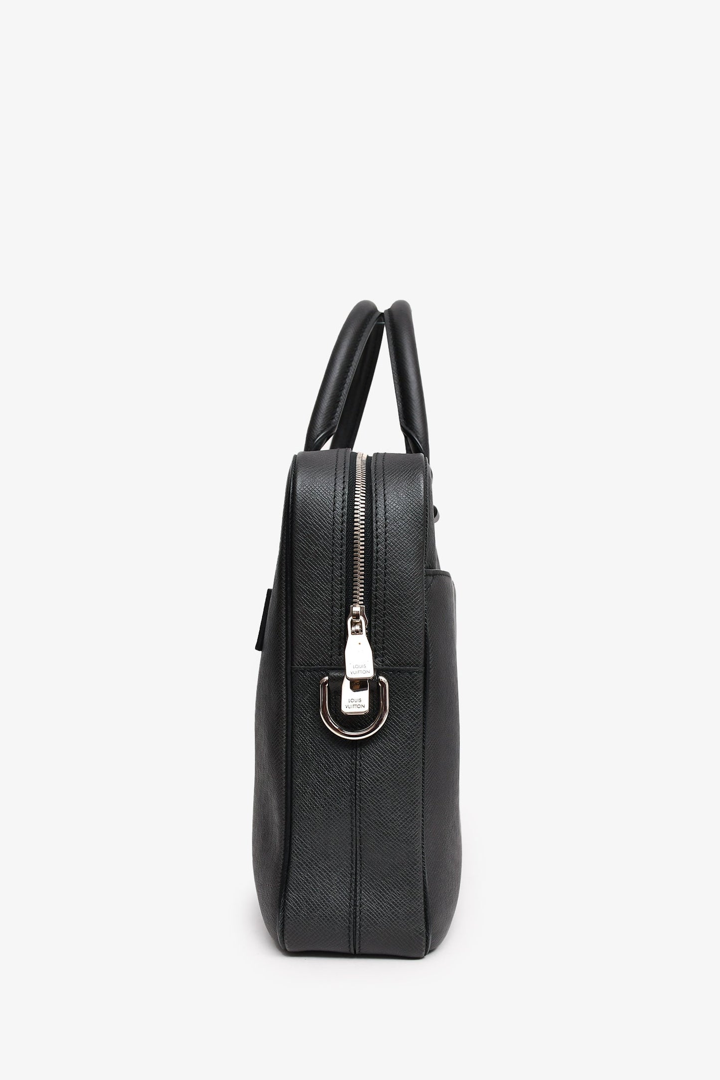 Louis Vuitton 2014 Black Leather Briefcase with Strap