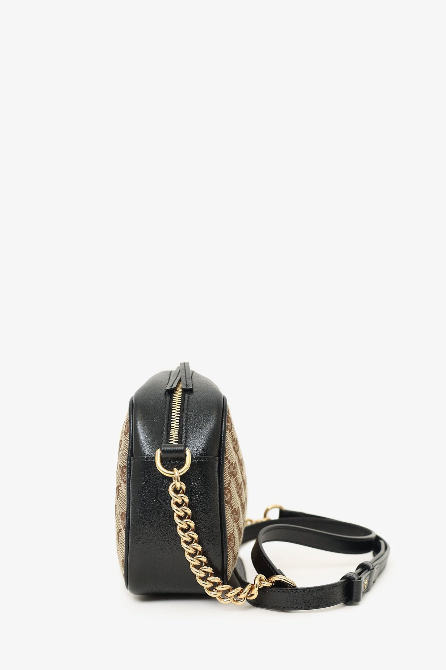 Gucci Beige GG Canvas Marmont Small Camera Bag