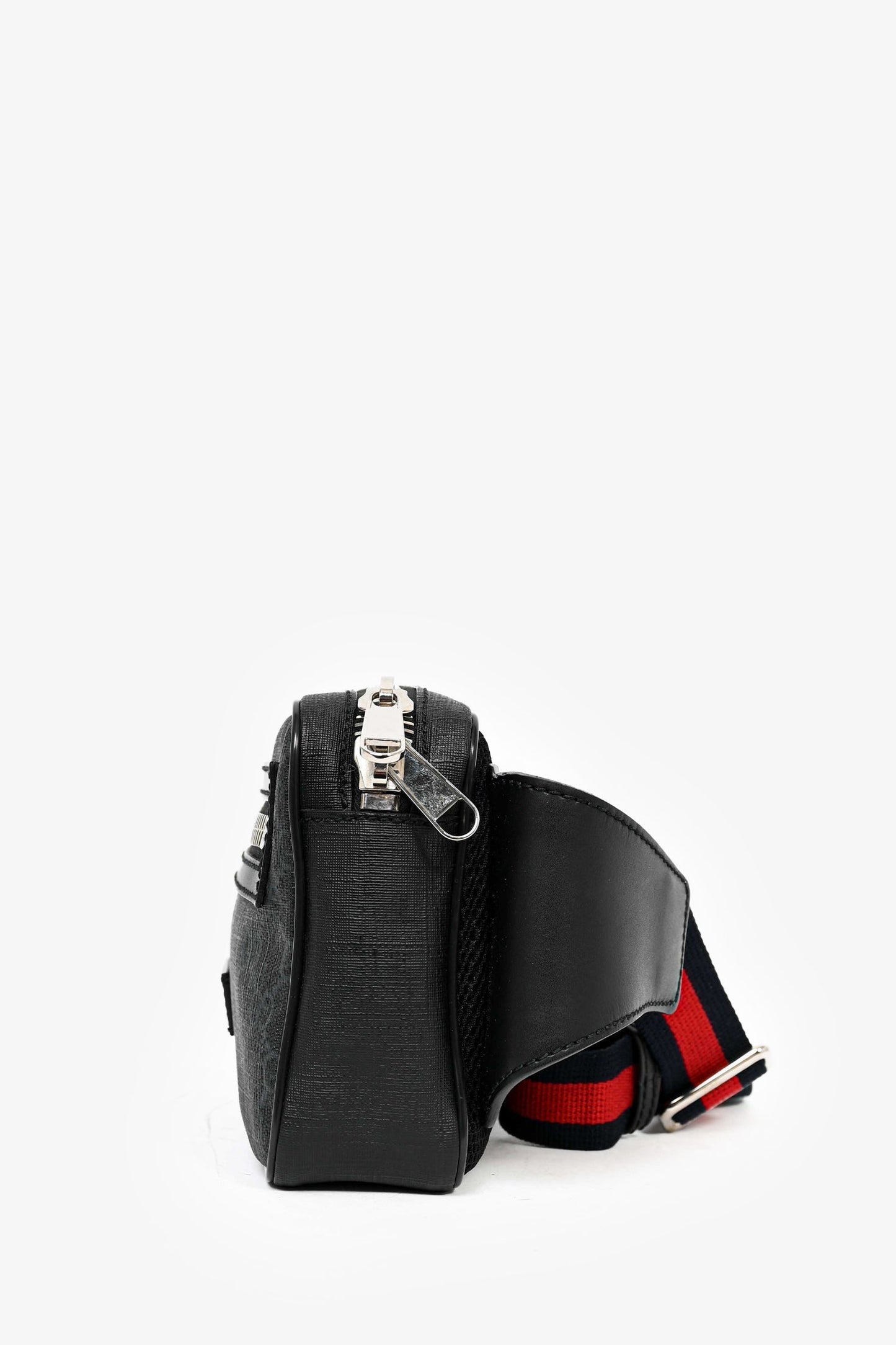 Gucci Black Canvas GG Supreme Belt Bag