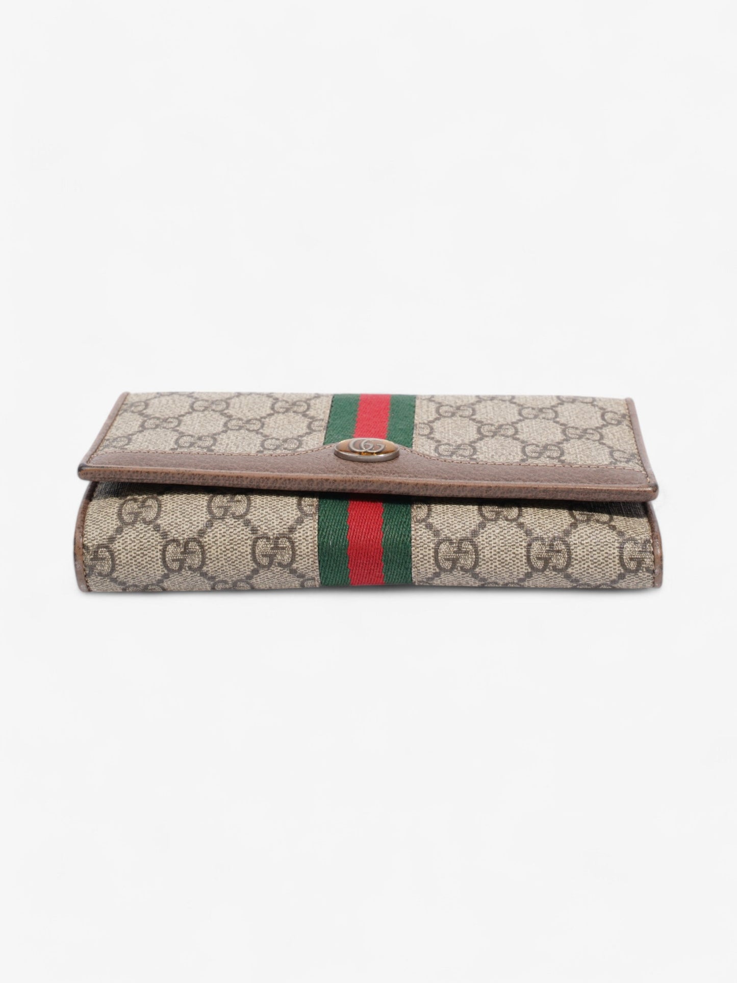 Gucci Ophidia Wallet GG Supreme / Green / Red Coated Canvas