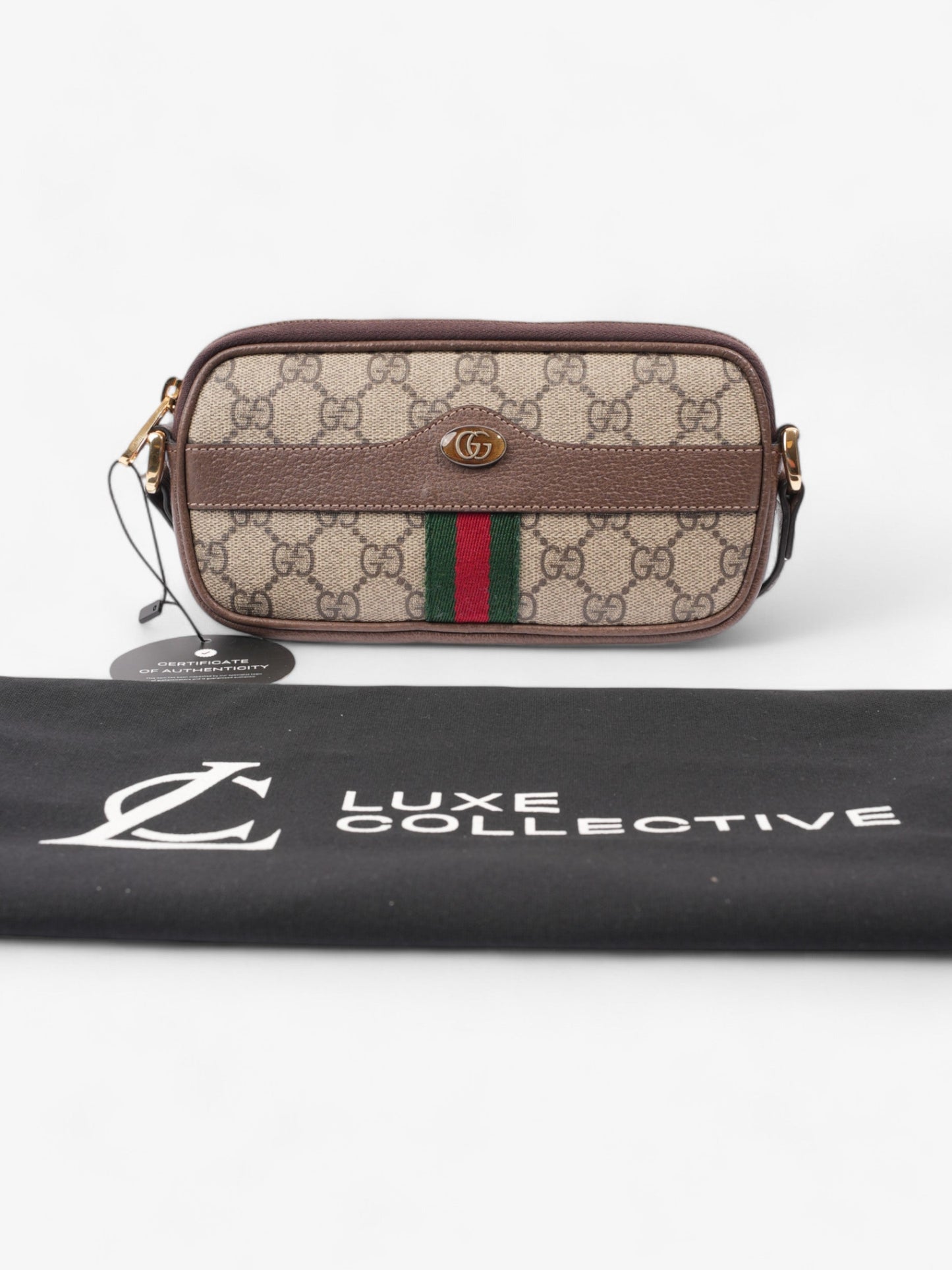 Gucci Ophidia GG Web GG Supreme / Red / Green Canvas Mini