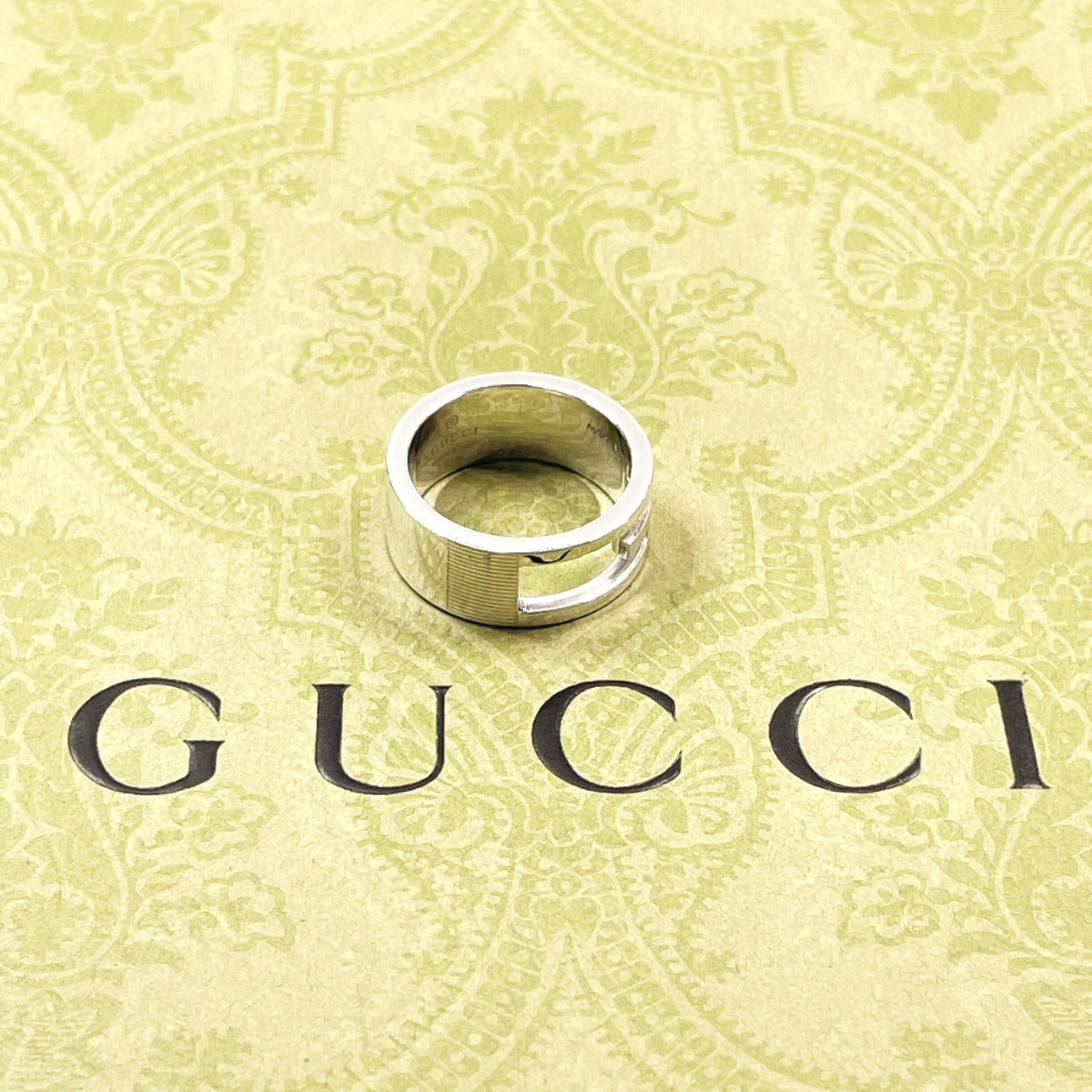 GUCCI Ring Silver925 Silver Branded Cutout G
