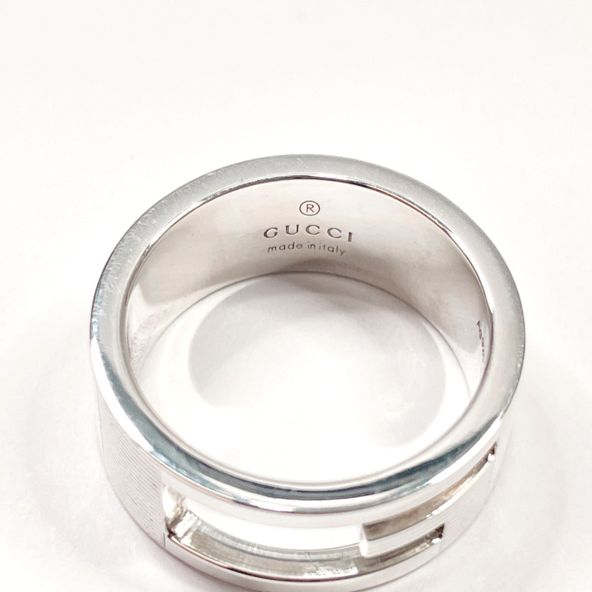 GUCCI Ring Silver925 Silver Branded Cutout G