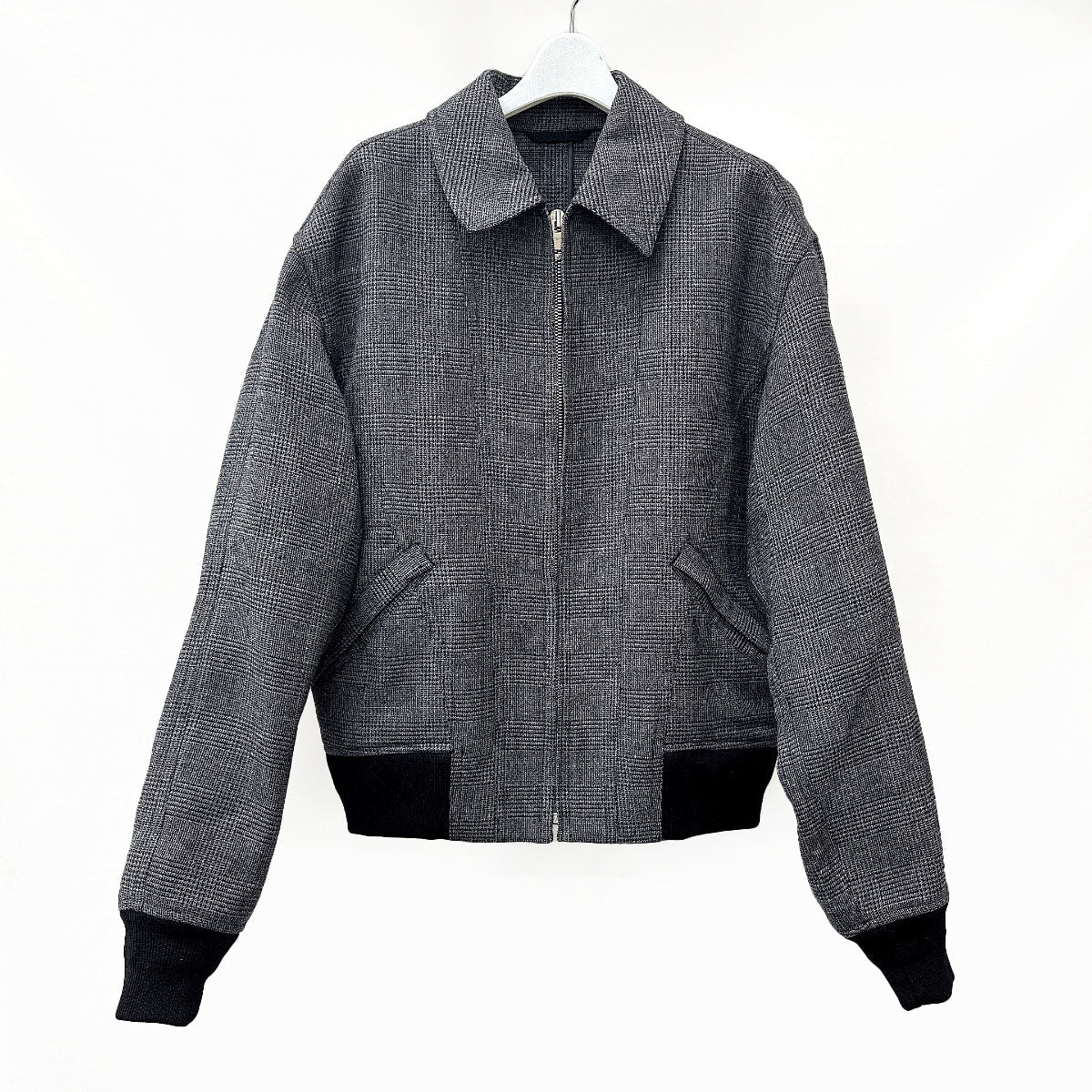 LOUIS VUITTON Blouson Wool, Polyester, Wool 99% Polyester 1% gray jumper 46