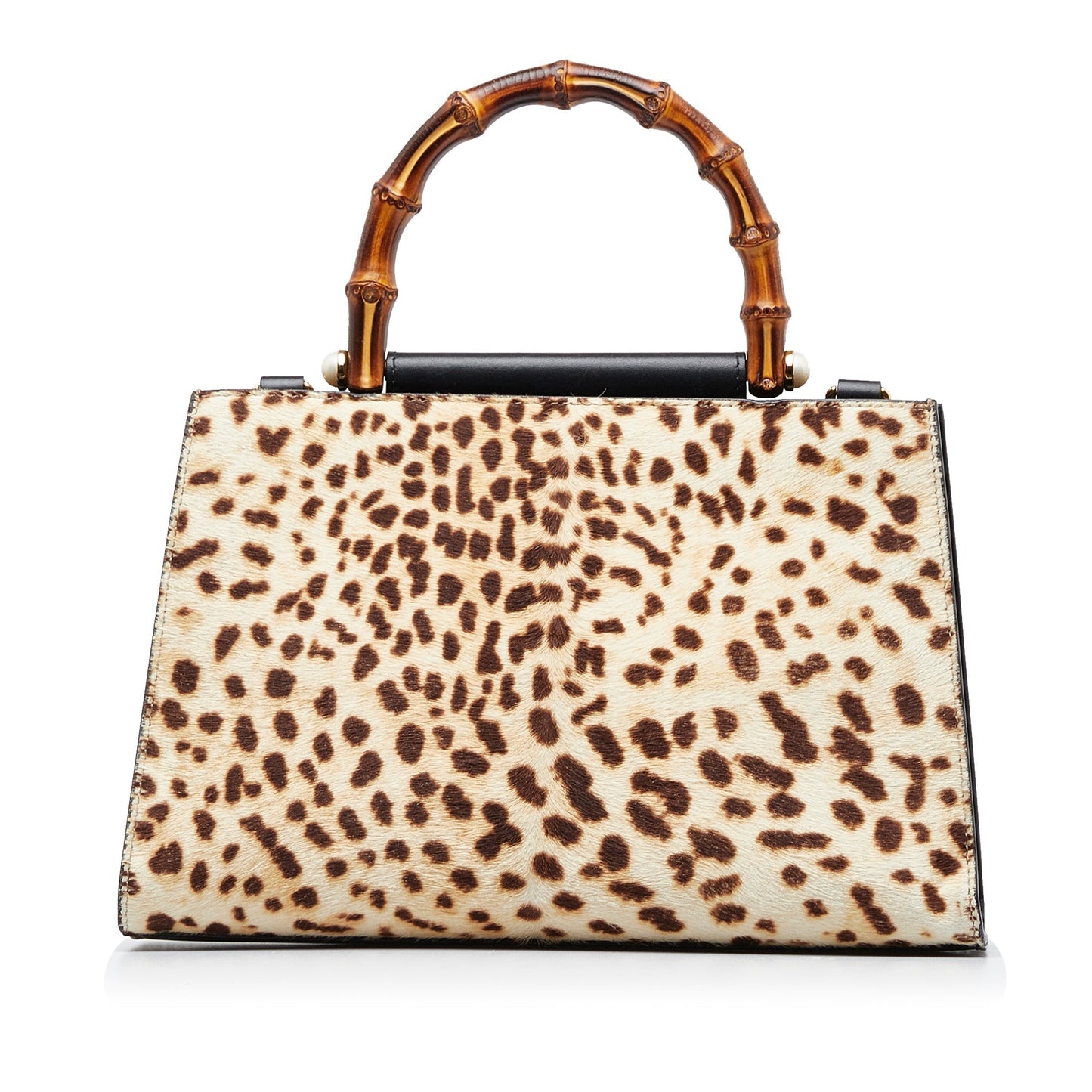 GUCCI Small Bamboo Nymphaea Pony Hair Satchel