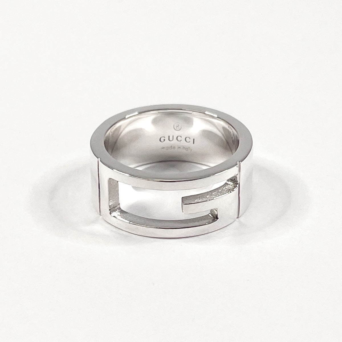 GUCCI Ring Silver925 Silver Branded Cutout G Women Used