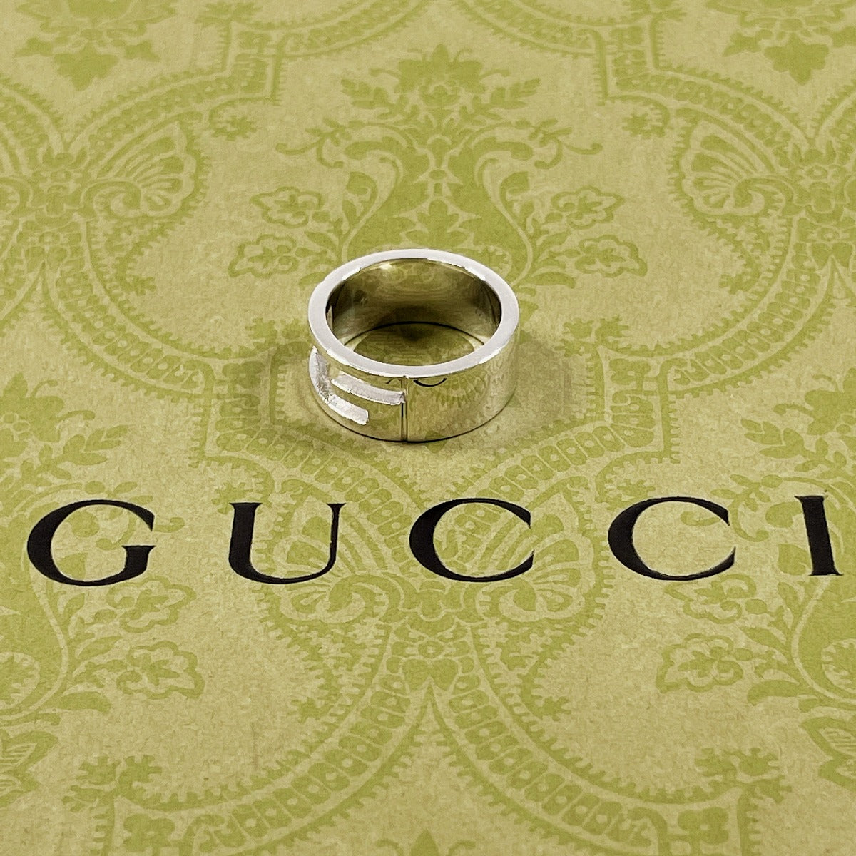 GUCCI Ring Silver925 Silver Branded Cutout G Women Used