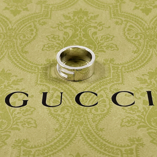 GUCCI Ring Silver925 Silver Branded Cutout G Women Used