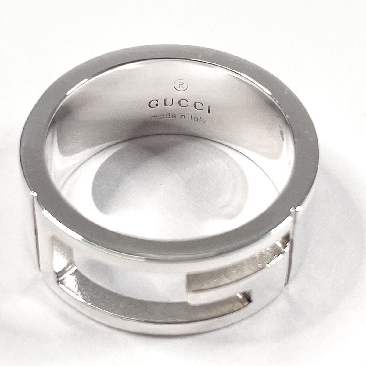 GUCCI Ring Silver925 Silver Branded Cutout G Women Used