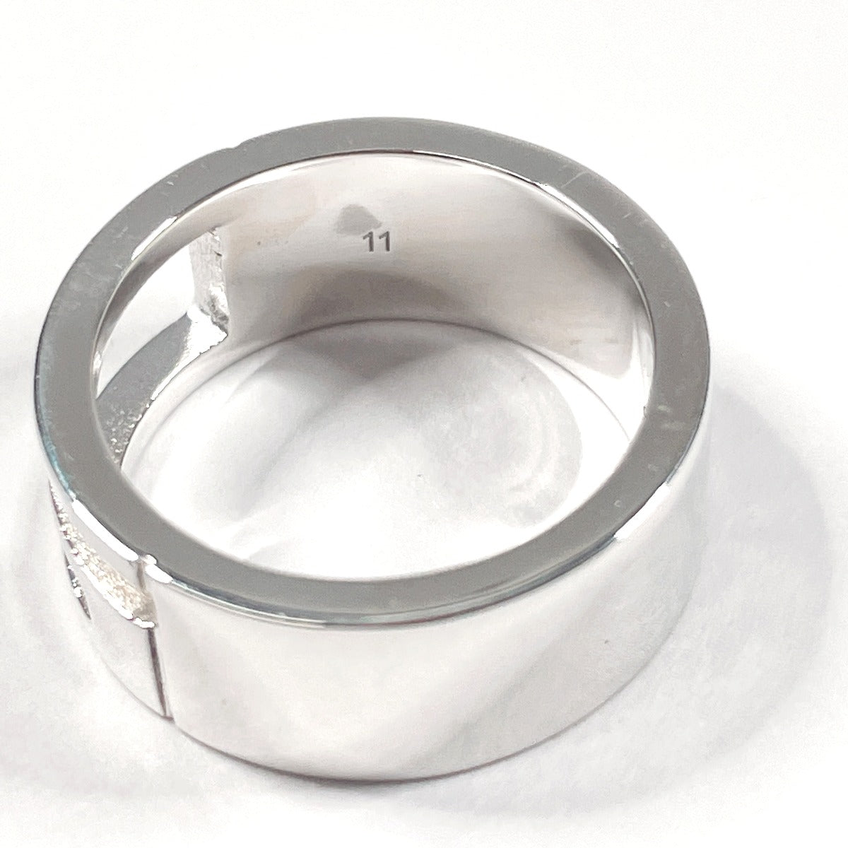 GUCCI Ring Silver925 Silver Branded Cutout G Women Used