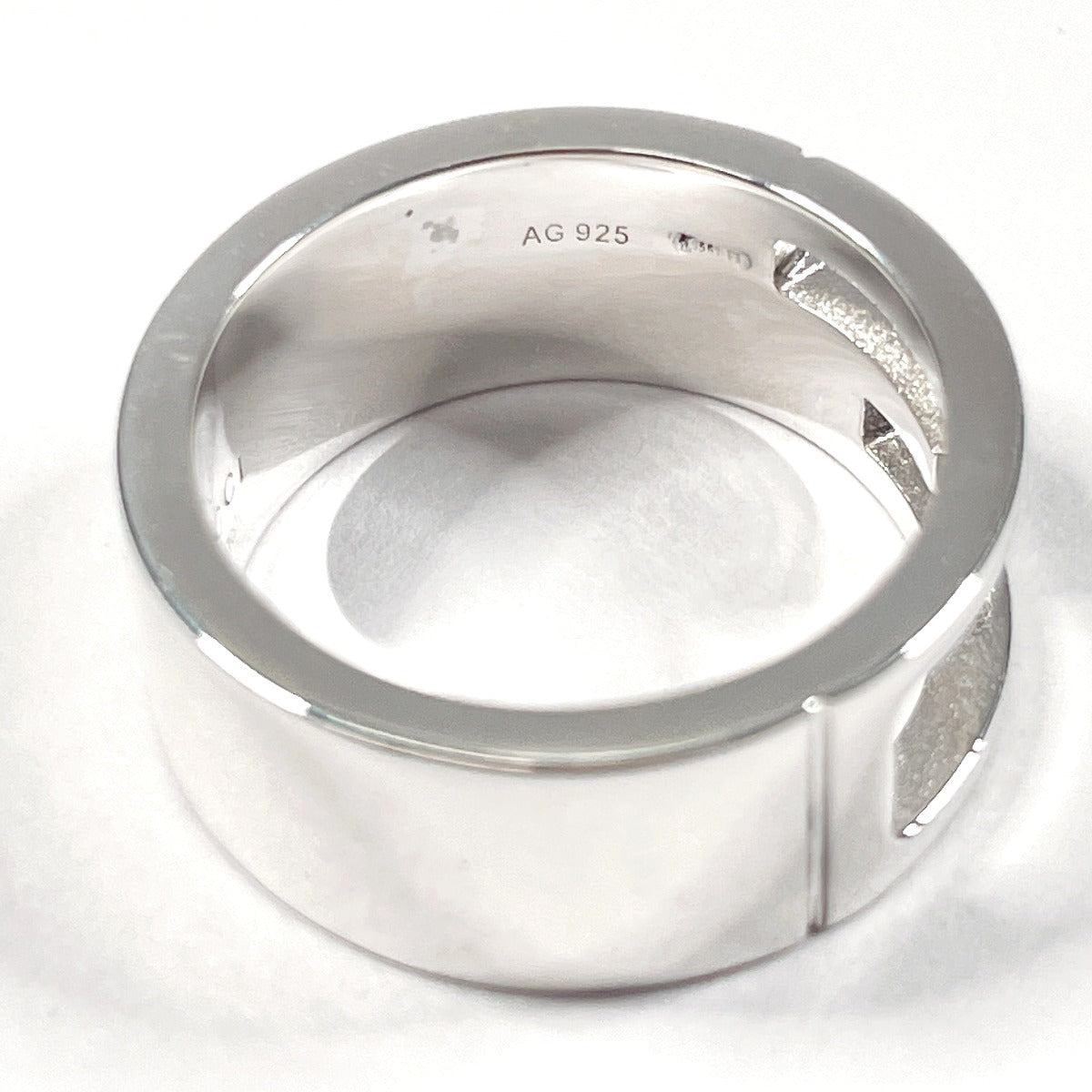 GUCCI Ring Silver925 Silver Branded Cutout G Women Used
