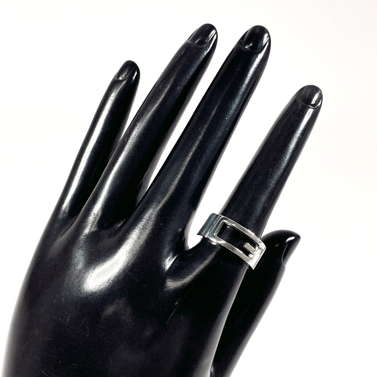 GUCCI Ring Silver925 Silver Branded Cutout G Women Used