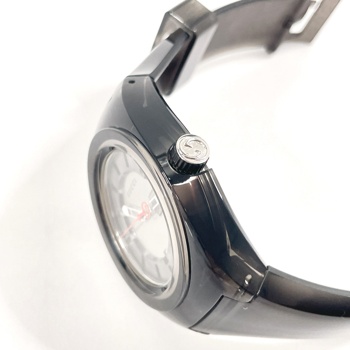 GUCCI Watches Quartz 137.1 Stainless Steel, Rubber black sink black dial