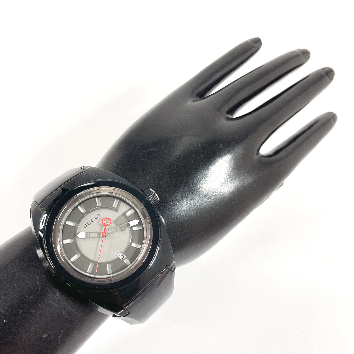 GUCCI Watches Quartz 137.1 Stainless Steel, Rubber black sink black dial