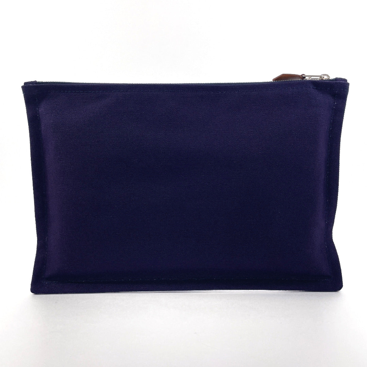 HERMES Pouch 102501M cotton Navy Yachting GM