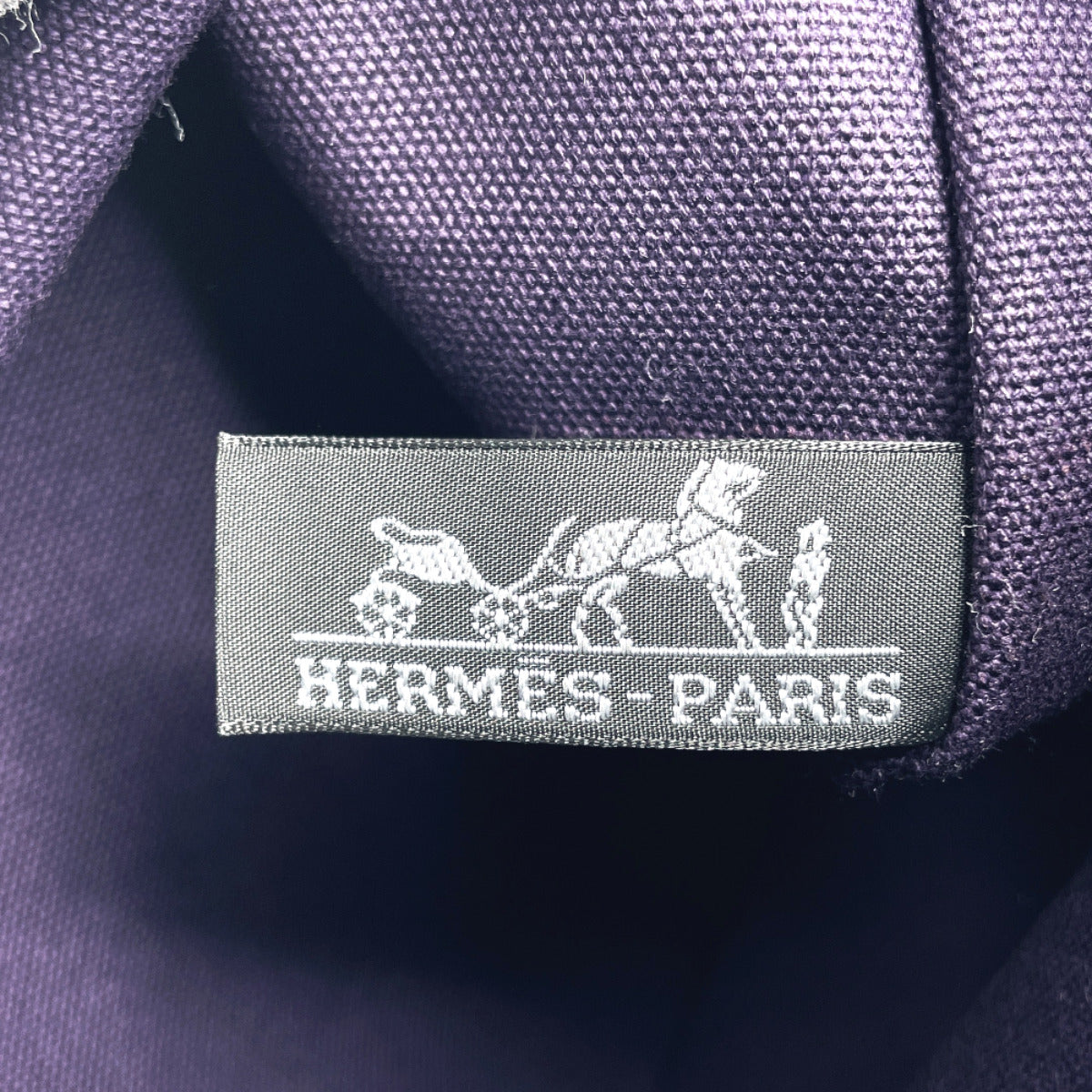HERMES Pouch 102501M cotton Navy Yachting GM