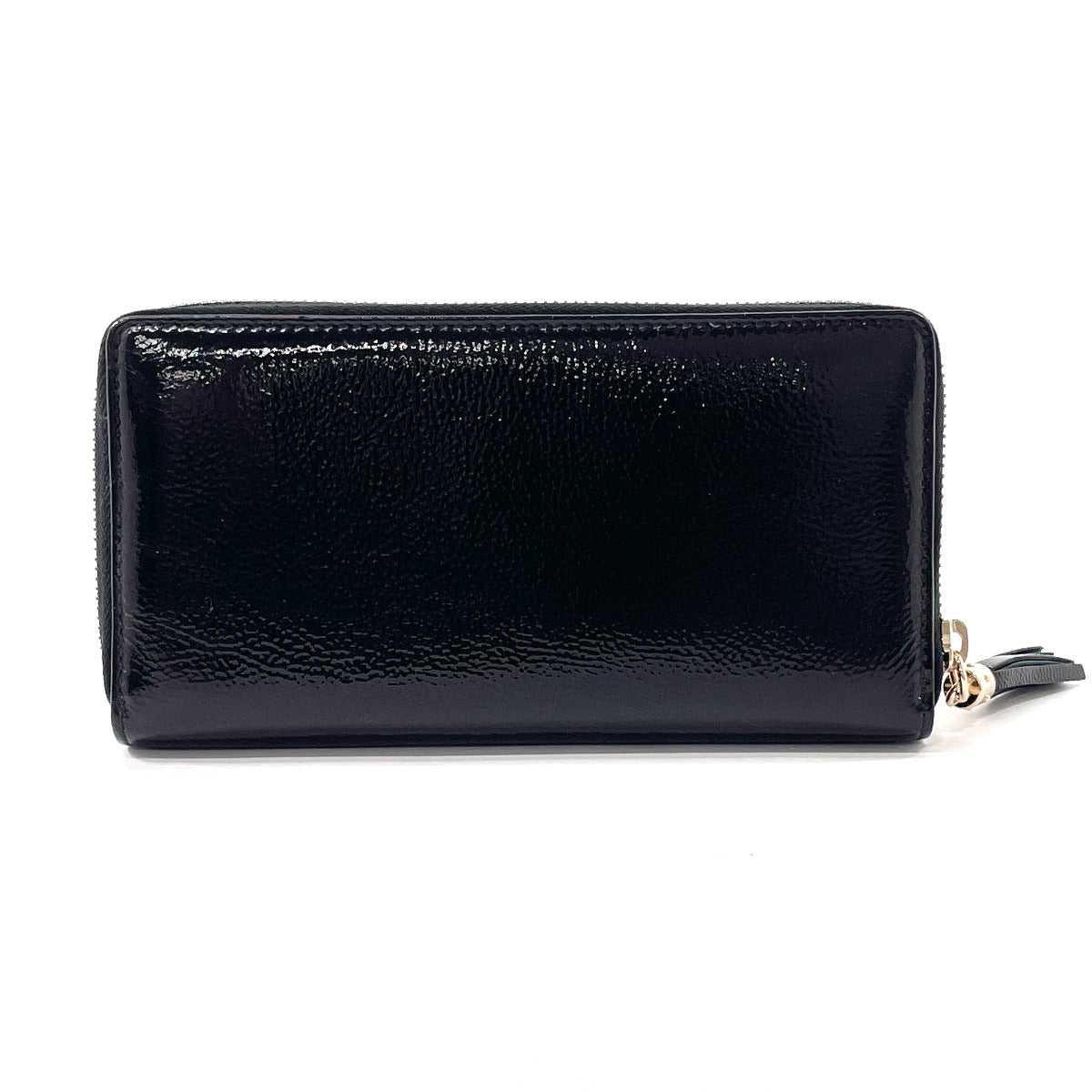 GUCCI Long Wallet Purse 308004 Patent leather black Zip Around Soho Women Used