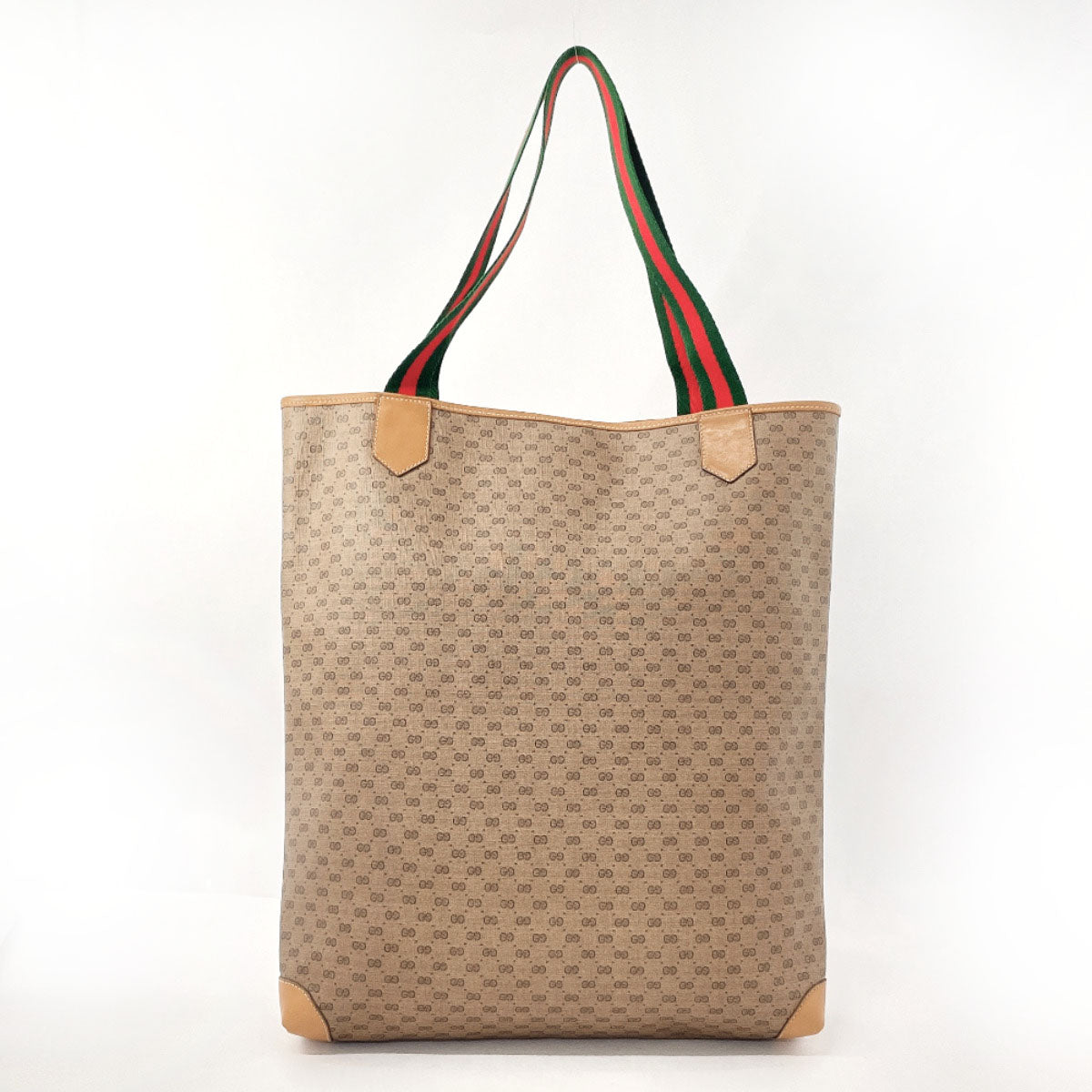 GUCCI Tote Bag 002 983 0054  GG Supreme Canvas Brown Sherry line Women Used