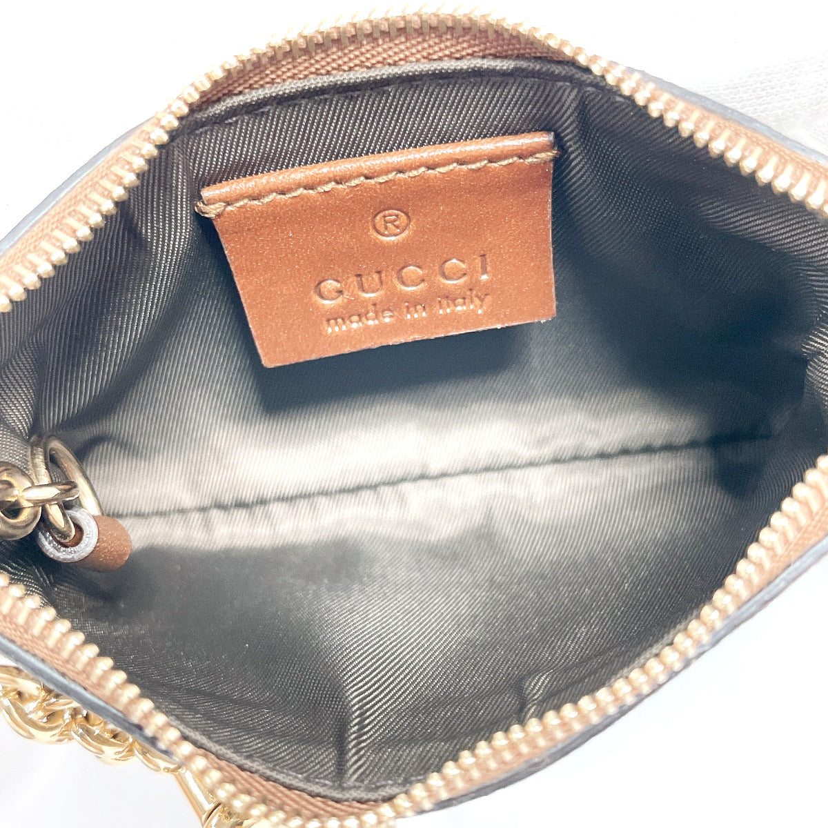 GUCCI Coin case 447964 GG Supreme Canvas gray unisex Used