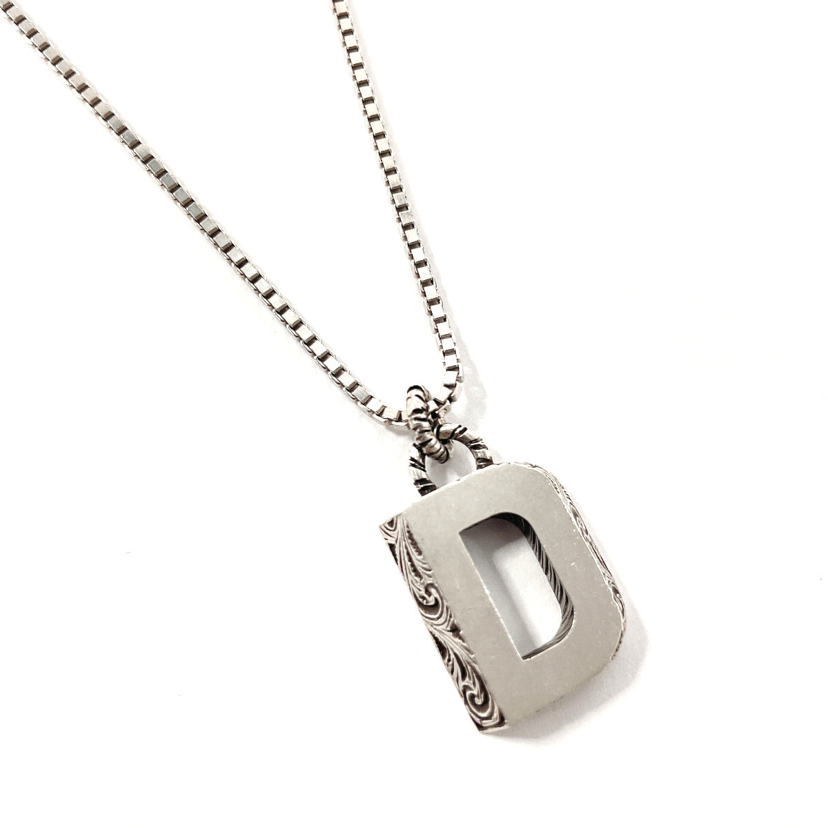 GUCCI Necklace Silver925 Silver Initial Necklace D unisex Used