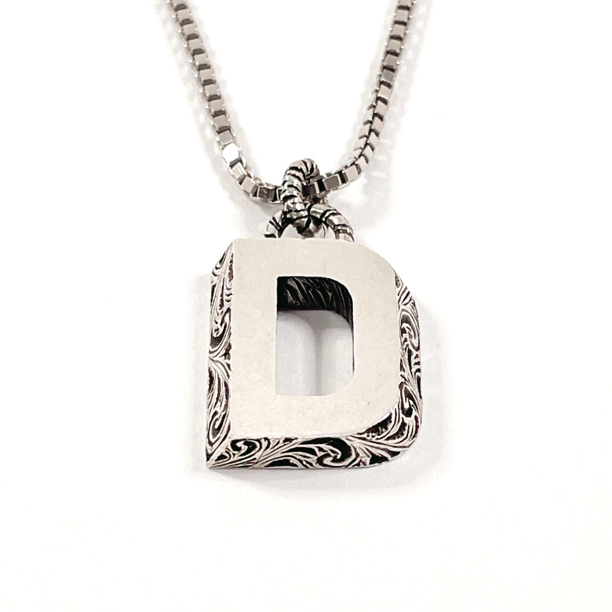 GUCCI Necklace Silver925 Silver Initial Necklace D unisex Used