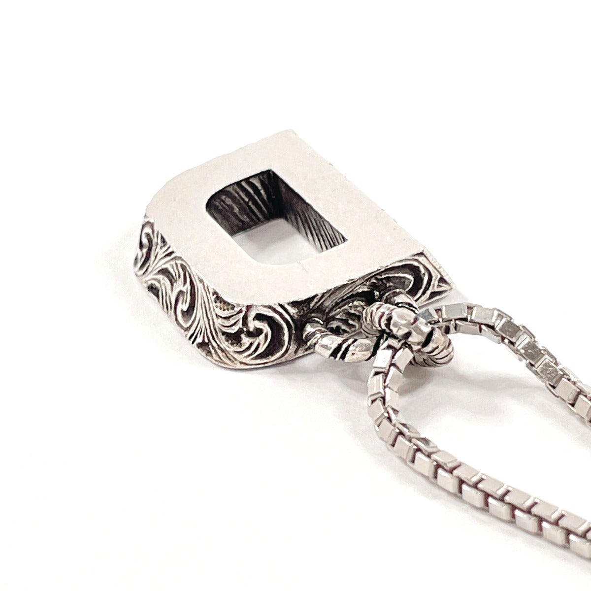 GUCCI Necklace Silver925 Silver Initial Necklace D unisex Used