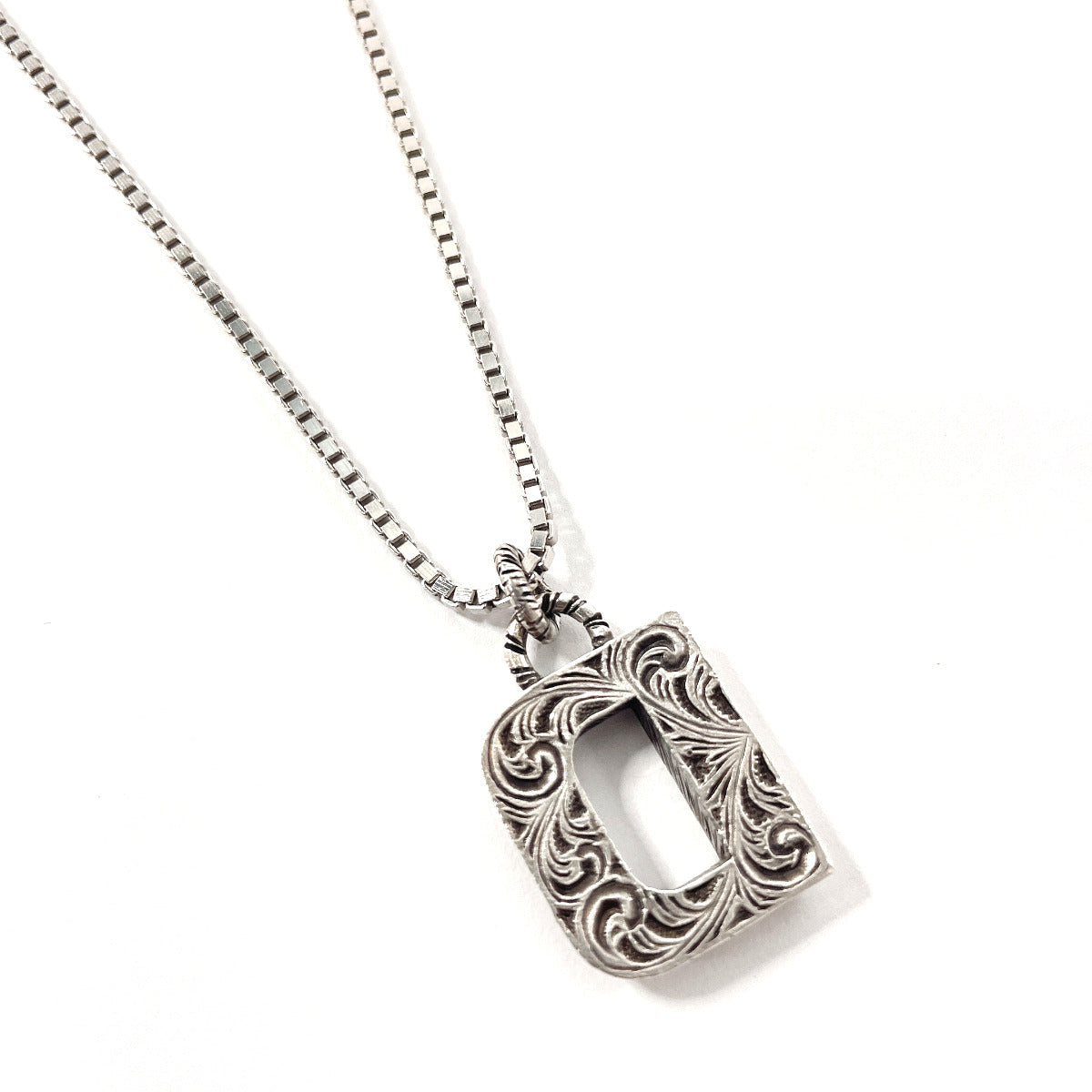 GUCCI Necklace Silver925 Silver Initial Necklace D unisex Used