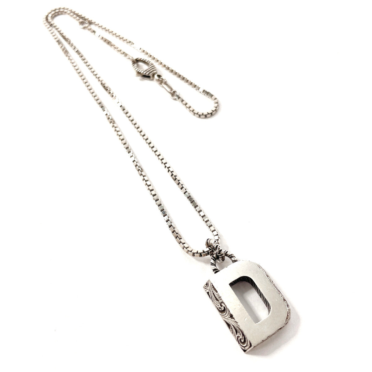 GUCCI Necklace Silver925 Silver Initial Necklace D unisex Used