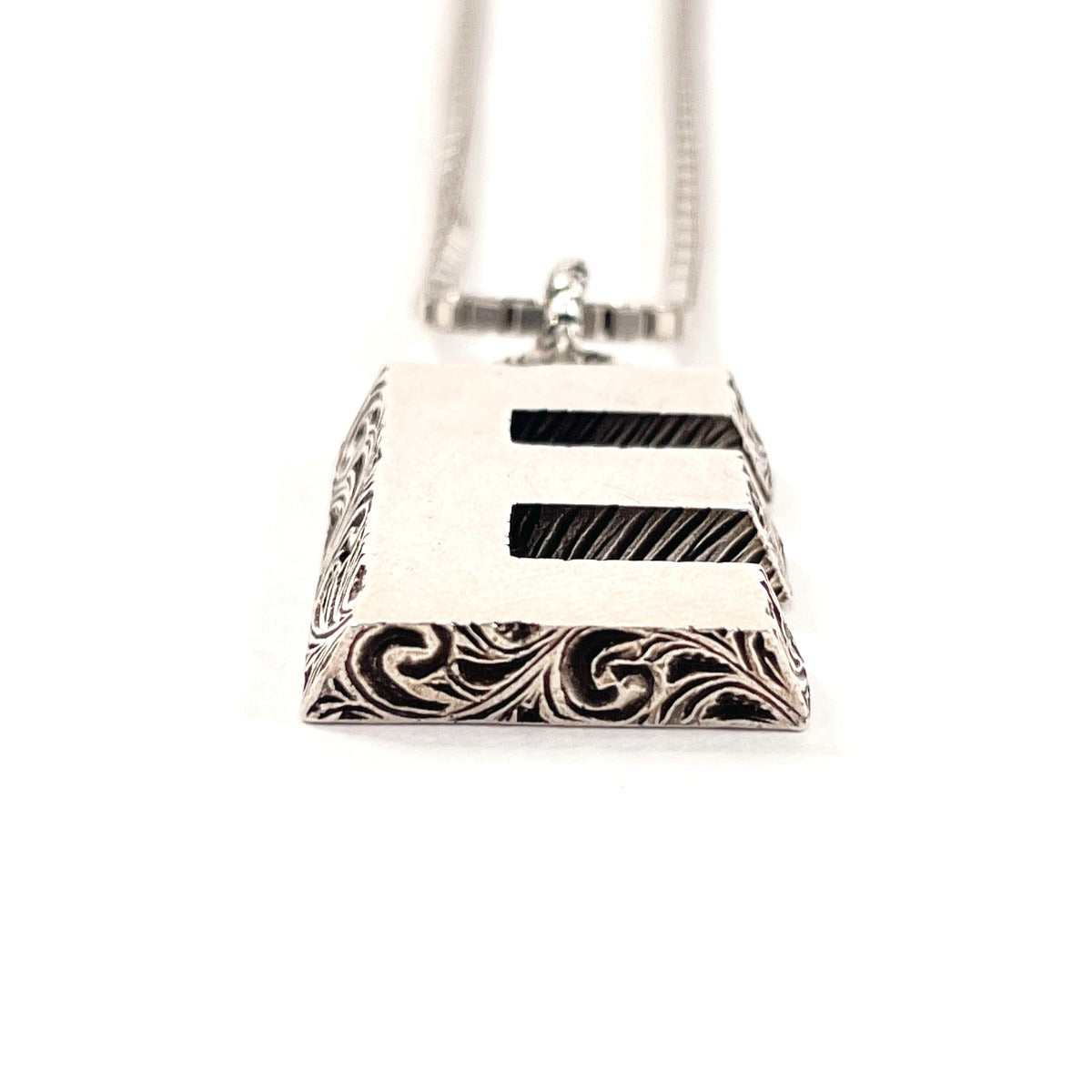 GUCCI Necklace Silver925 Silver Initial Necklace E unisex Used