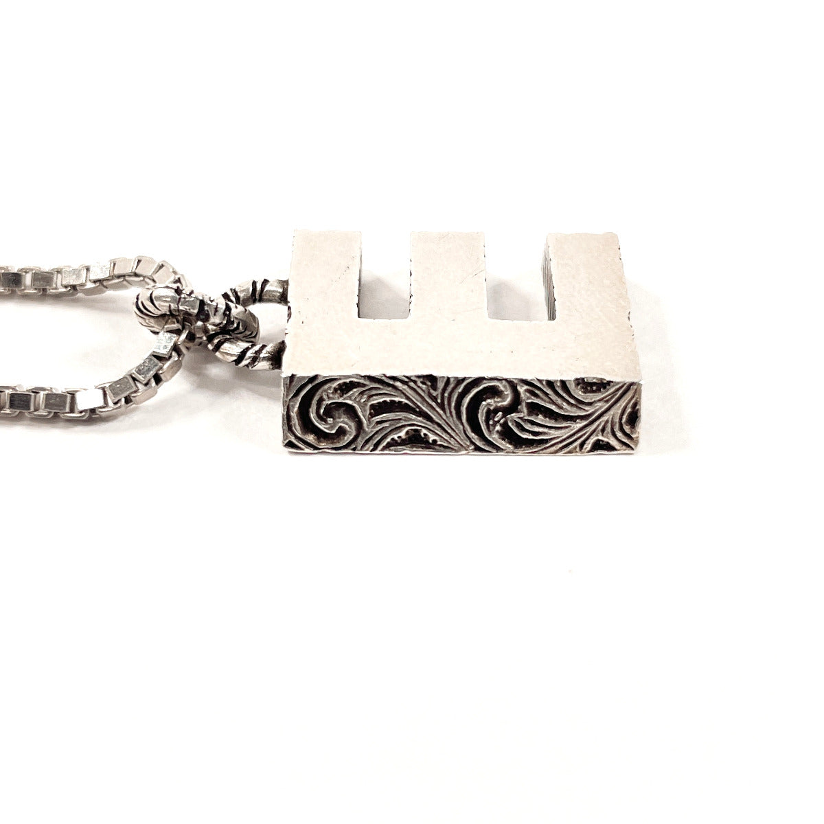 GUCCI Necklace Silver925 Silver Initial Necklace E unisex Used