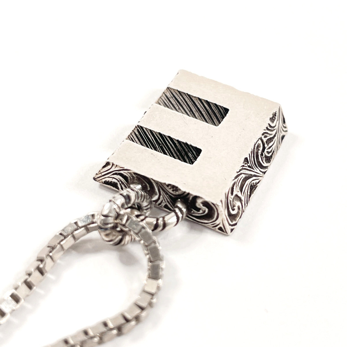 GUCCI Necklace Silver925 Silver Initial Necklace E unisex Used