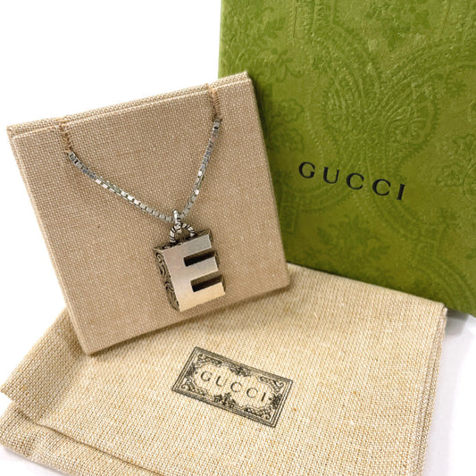 GUCCI Necklace Silver925 Silver Initial Necklace E unisex Used