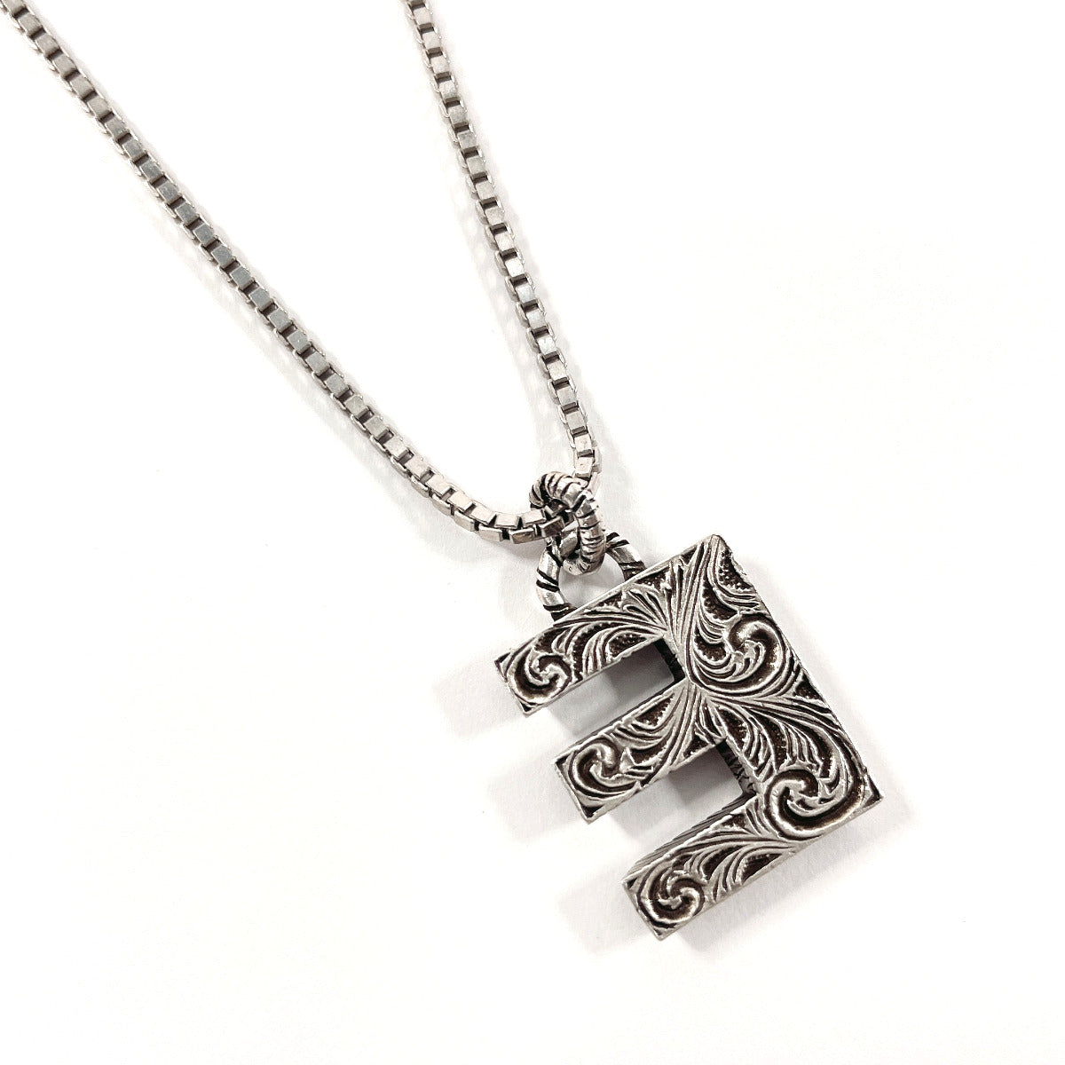 GUCCI Necklace Silver925 Silver Initial Necklace E unisex Used
