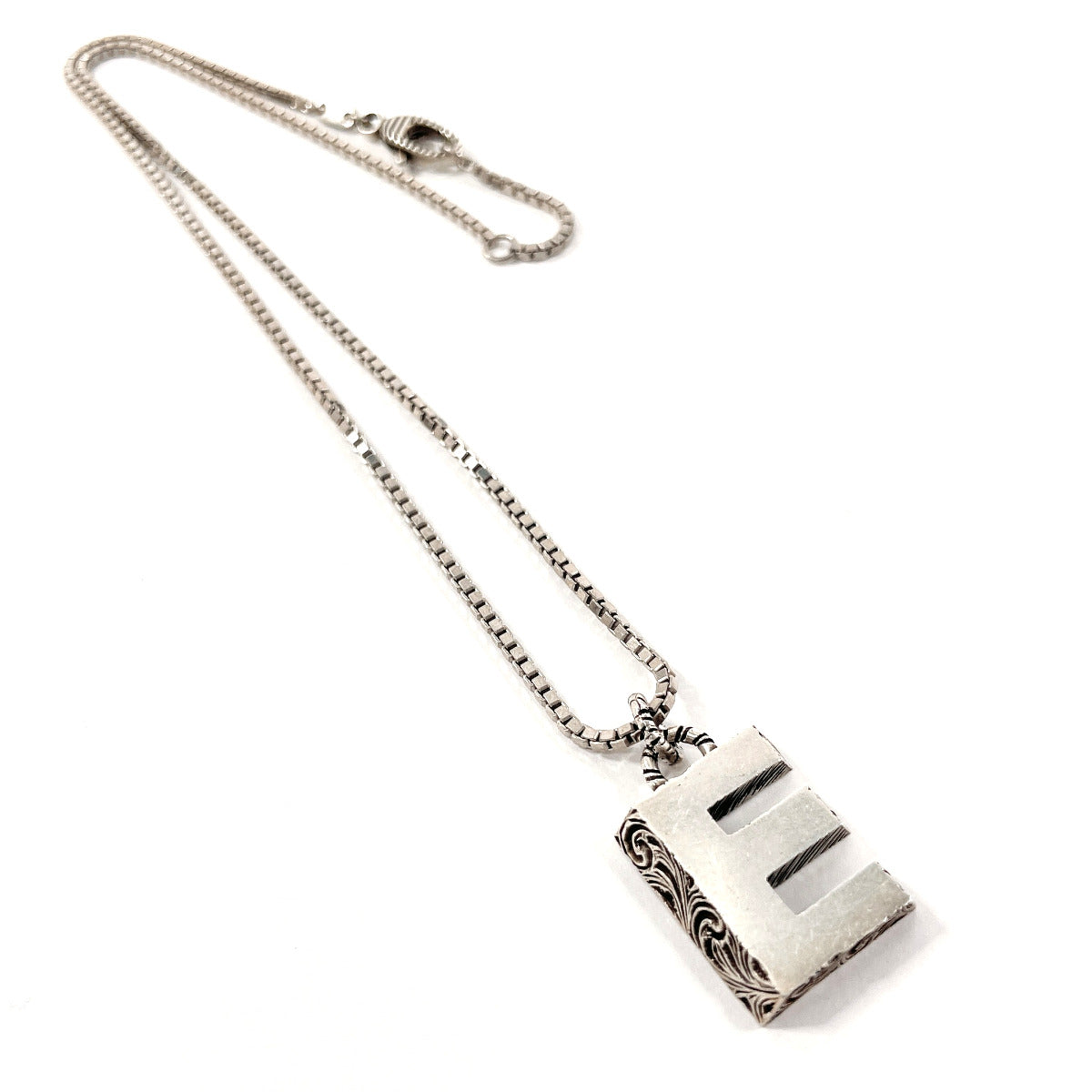 GUCCI Necklace Silver925 Silver Initial Necklace E unisex Used